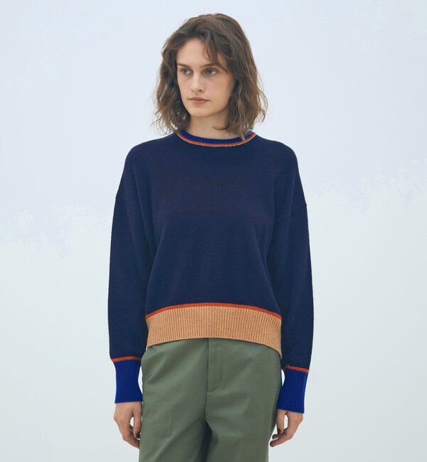 NZ LAMBS クルーネックプルオーバー MACPHEE 長袖ニット　ネイビー NZ LAMBS クルーネックプルオーバー（MACPHEE）｜ルミネのファッション