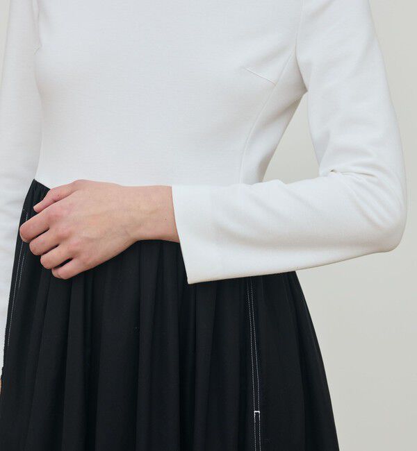 DES PRES「コットンタイプライター コンビコクーンワンピース」|ワンピース|