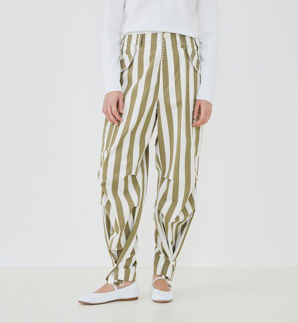 GALERIE VIE「パラソルストライプ フィールドパンツ」|カーゴ|