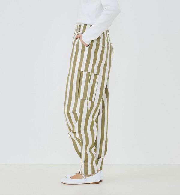 GALERIE VIE「パラソルストライプ フィールドパンツ」|カーゴ|