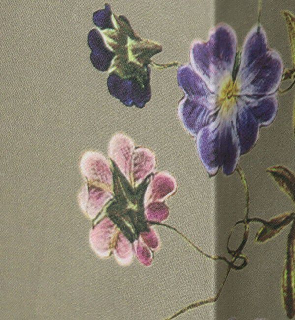 CABaN「コットンツイル フラワープリント2タックワイドパンツ」|チノ|