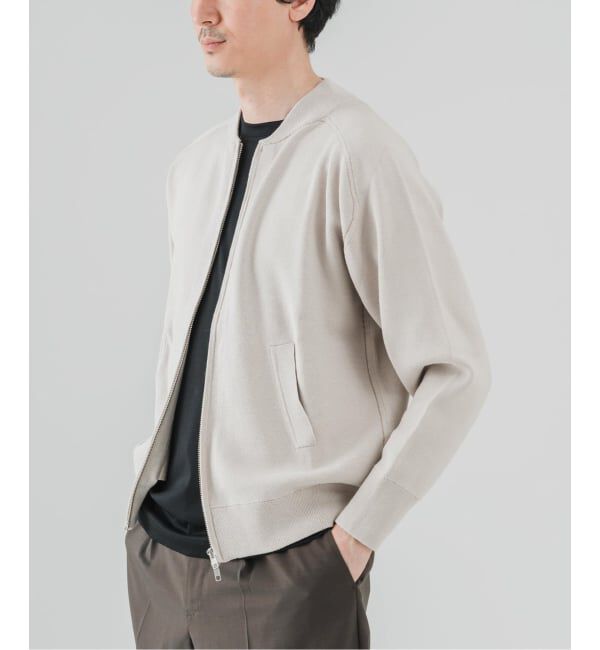 EDIFICE「スウェットライク トラックジャケット」|ニット・セーター|ベージュ