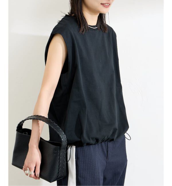 JOURNAL STANDARD「《追加2》シャーリングノースリーブＴシャツ」|Tシャツ・カットソー|