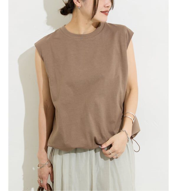 JOURNAL STANDARD「《追加2》シャーリングノースリーブＴシャツ」|Tシャツ・カットソー|