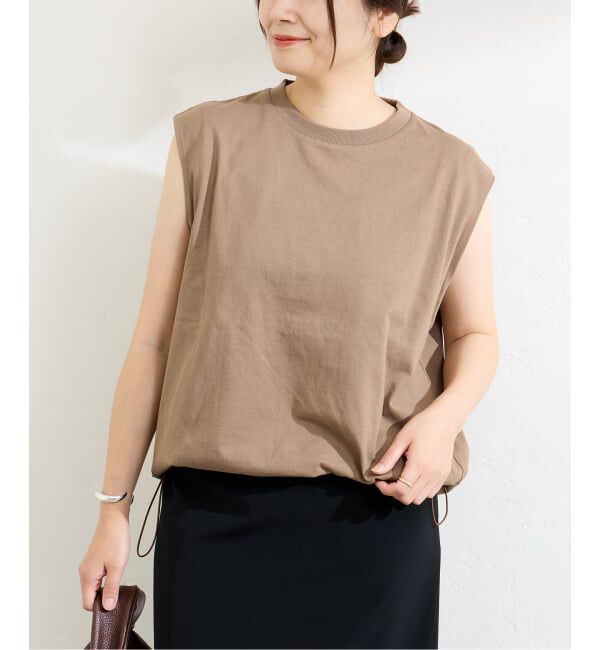 JOURNAL STANDARD「《追加2》シャーリングノースリーブＴシャツ」|Tシャツ・カットソー|