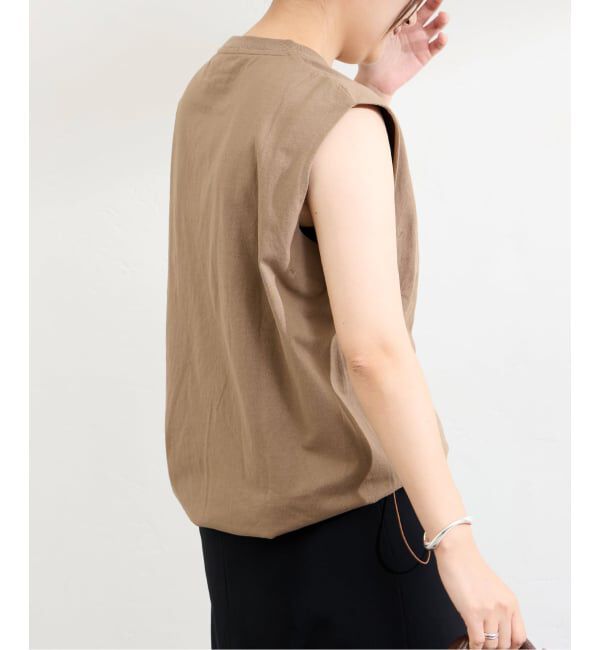 JOURNAL STANDARD「《追加2》シャーリングノースリーブＴシャツ」|Tシャツ・カットソー|