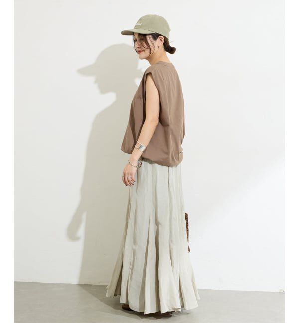 JOURNAL STANDARD「《追加2》シャーリングノースリーブＴシャツ」|Tシャツ・カットソー|