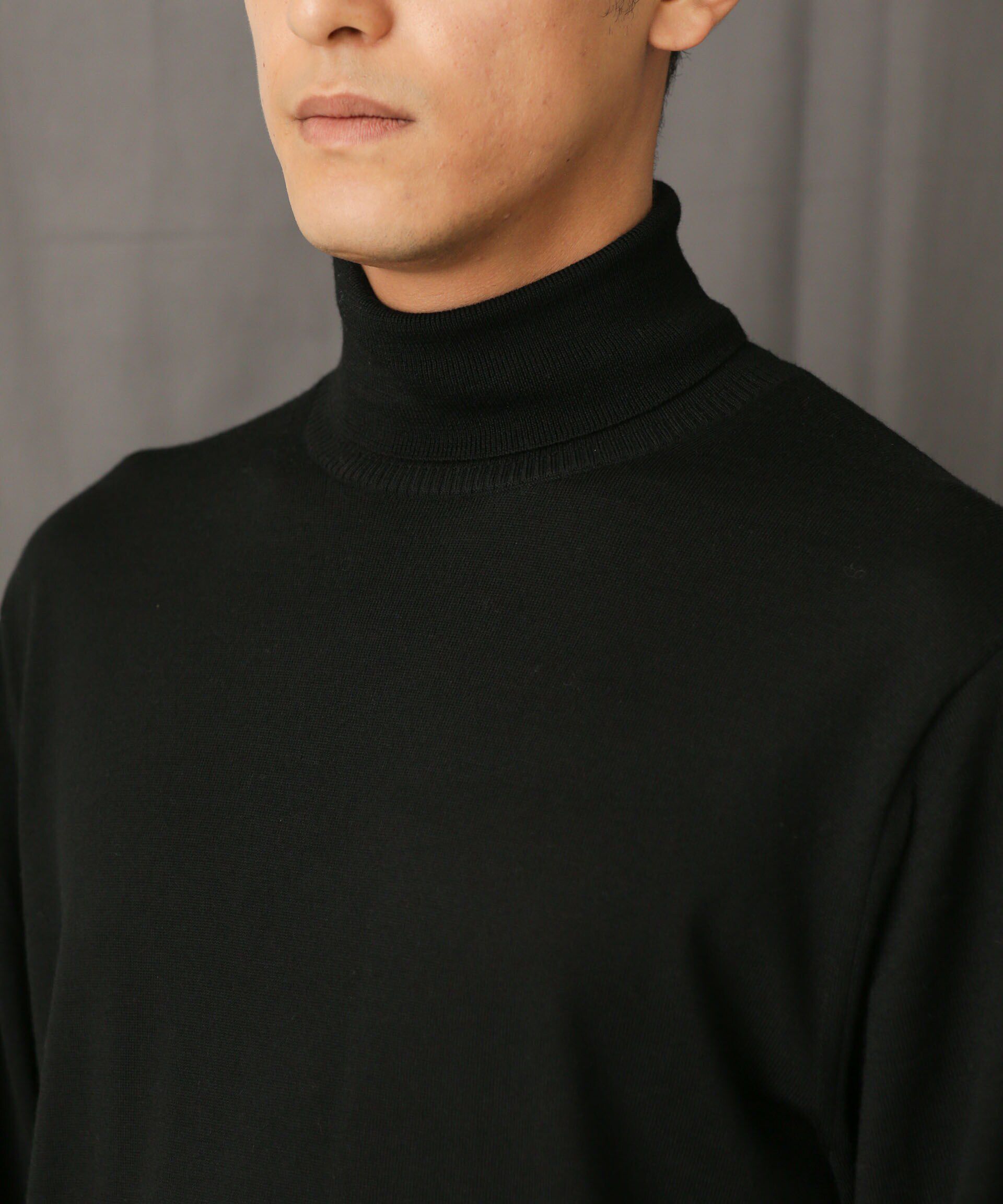 nano･universe「「毛玉レスニット」 ファインゲージタートルネック」|ニット・セーター|