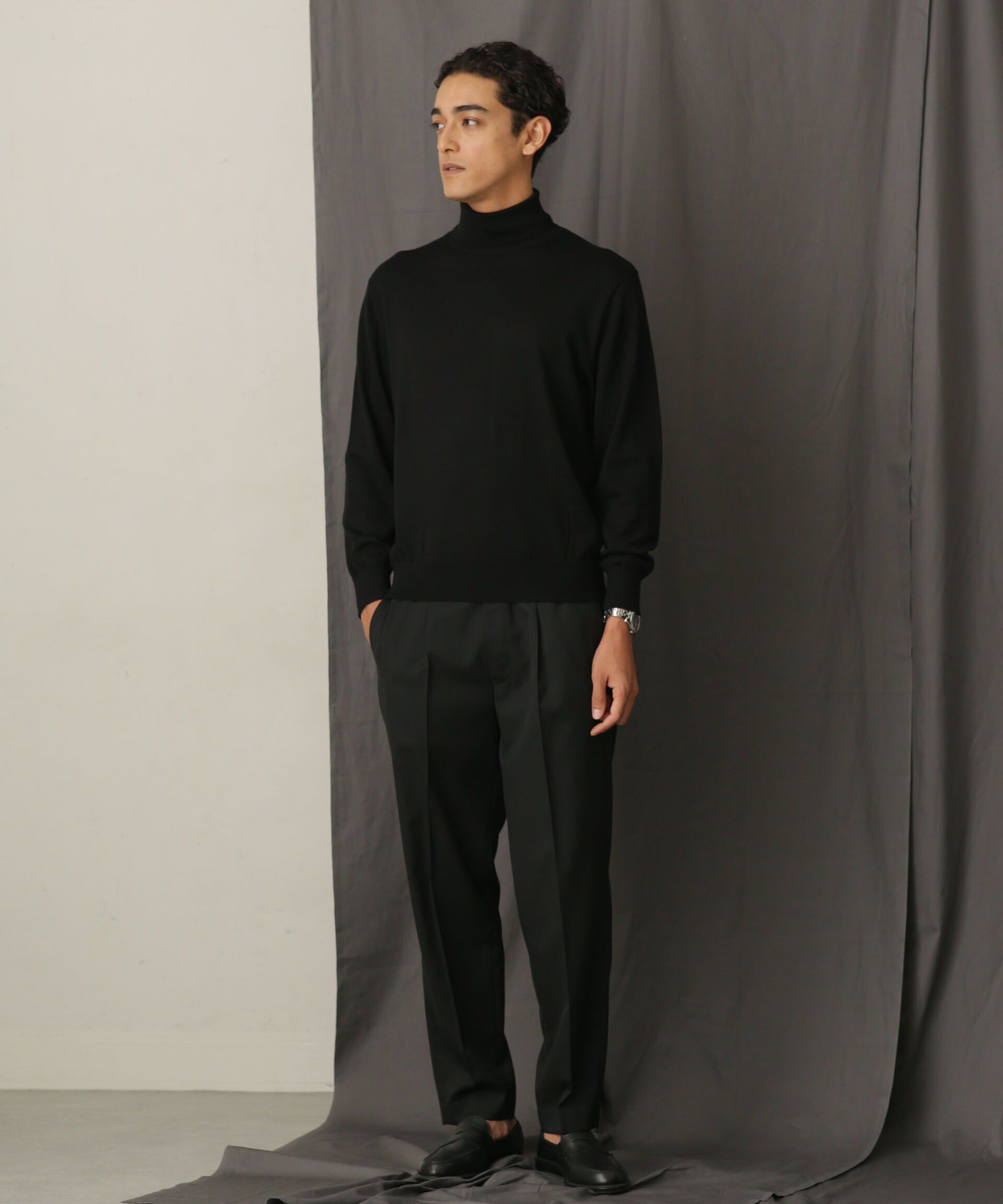 nano･universe「「毛玉レスニット」 ファインゲージタートルネック」|ニット・セーター|