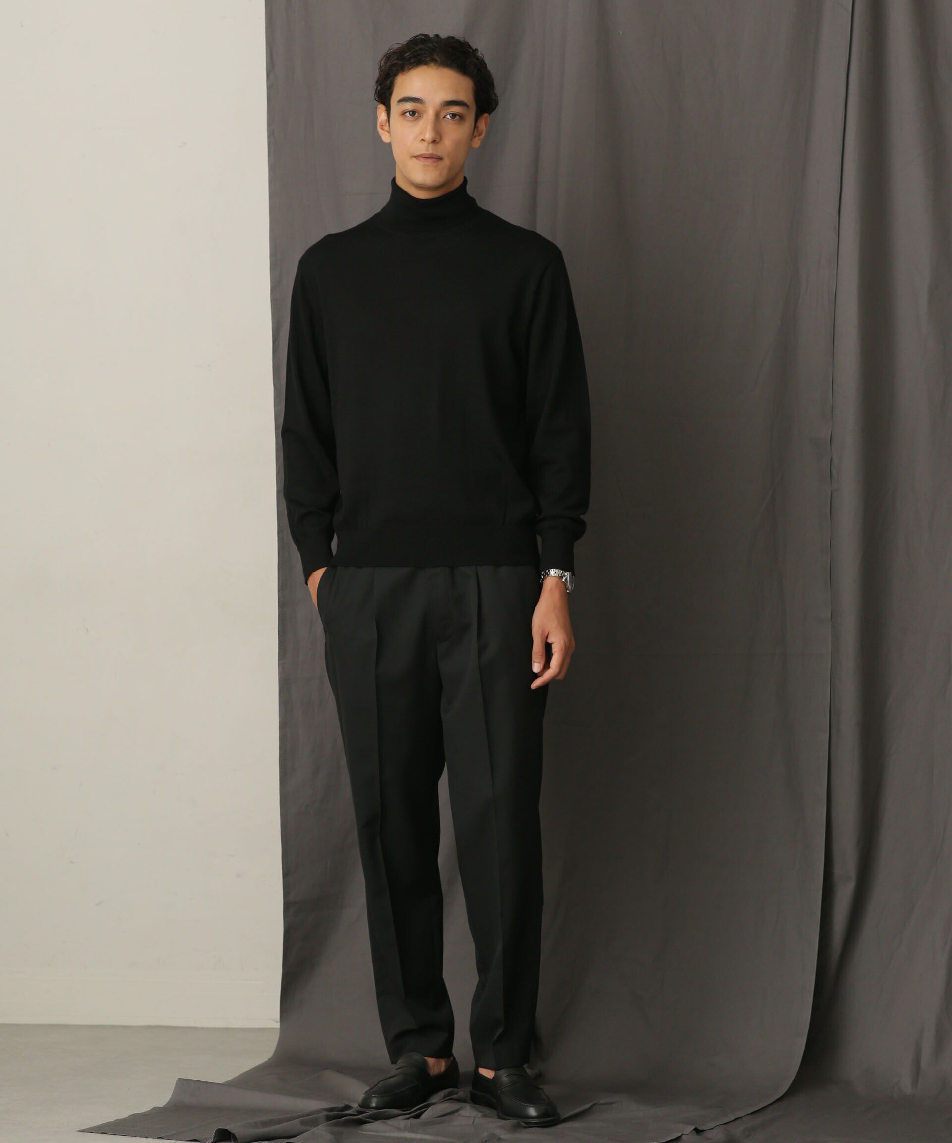 nano･universe「「毛玉レスニット」 ファインゲージタートルネック」|ニット・セーター|