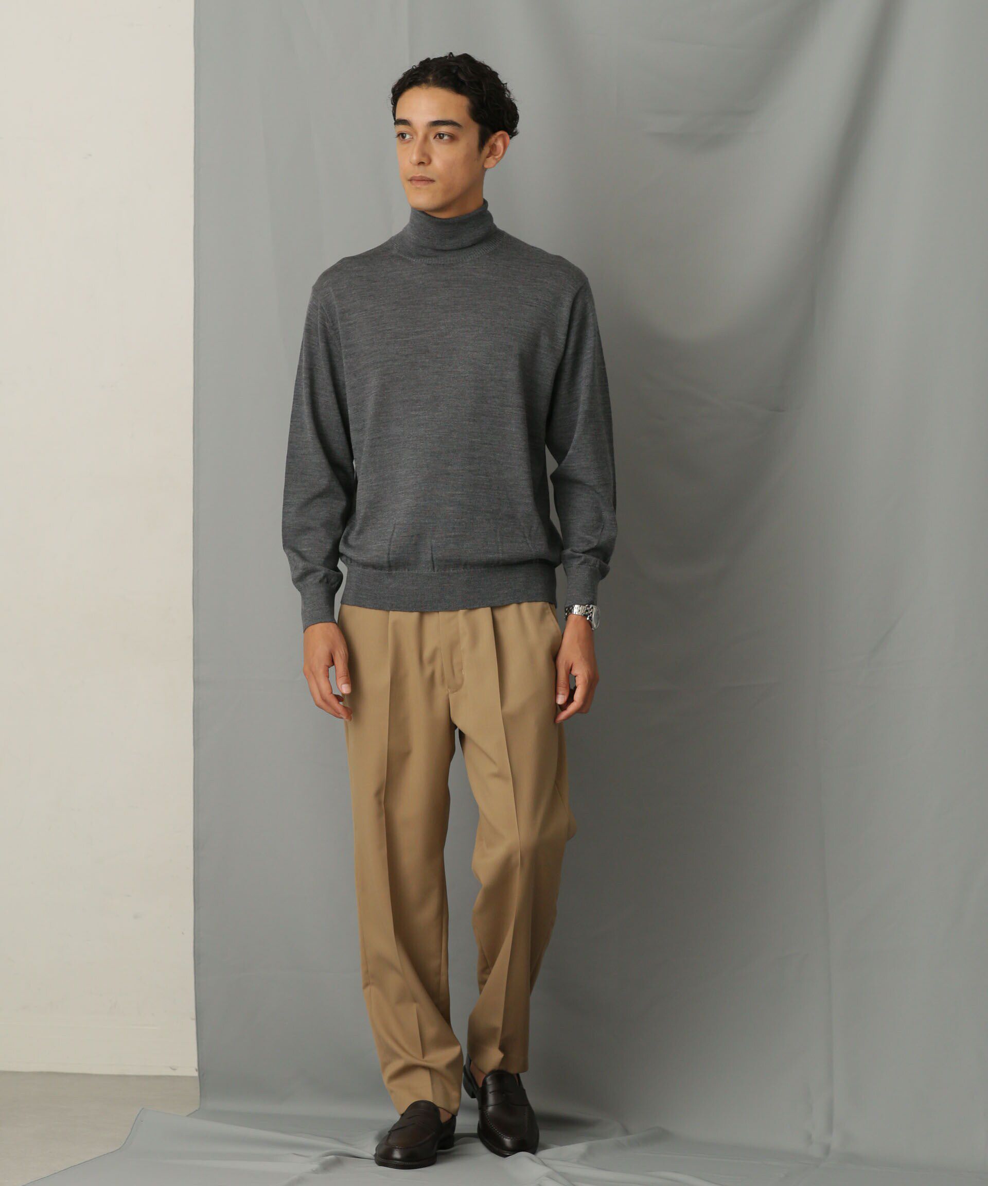 nano･universe「「毛玉レスニット」 ファインゲージタートルネック」|ニット・セーター|