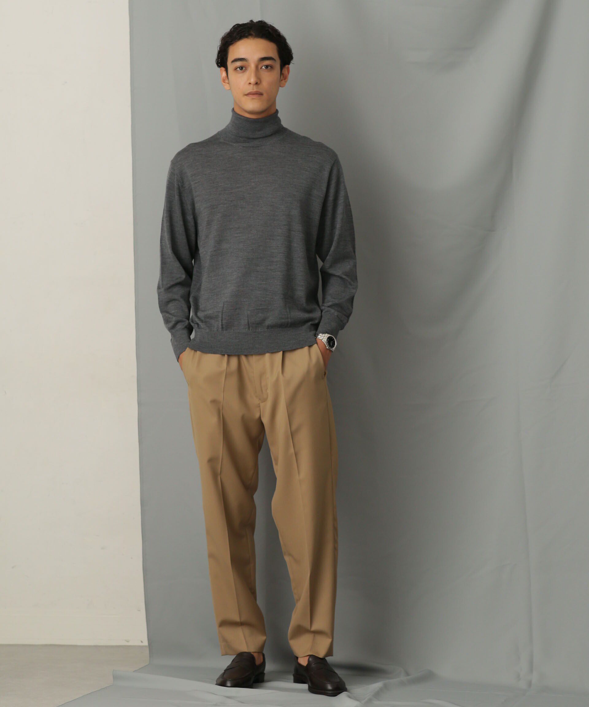 nano･universe「「毛玉レスニット」 ファインゲージタートルネック」|ニット・セーター|