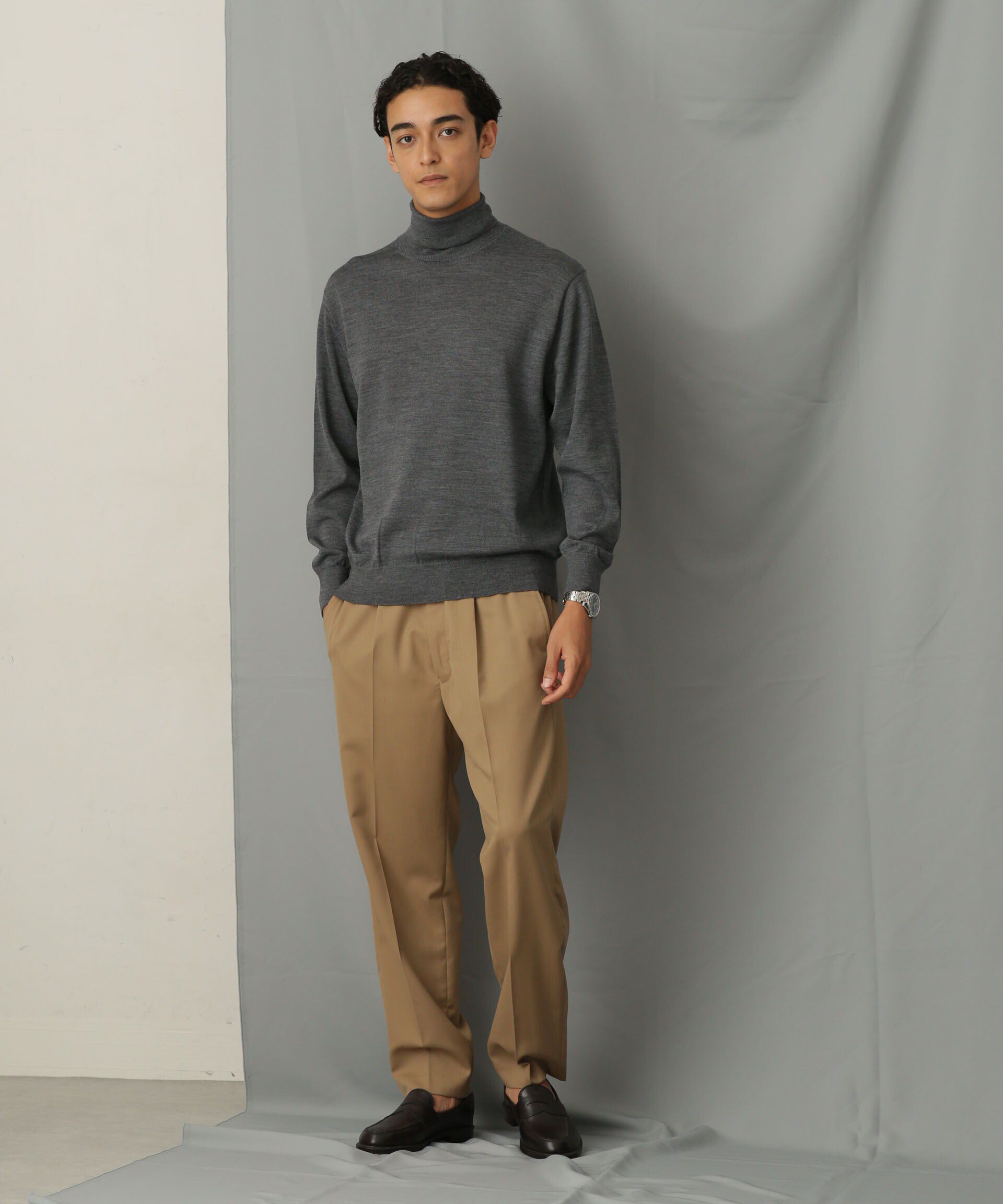 nano･universe「「毛玉レスニット」 ファインゲージタートルネック」|ニット・セーター|