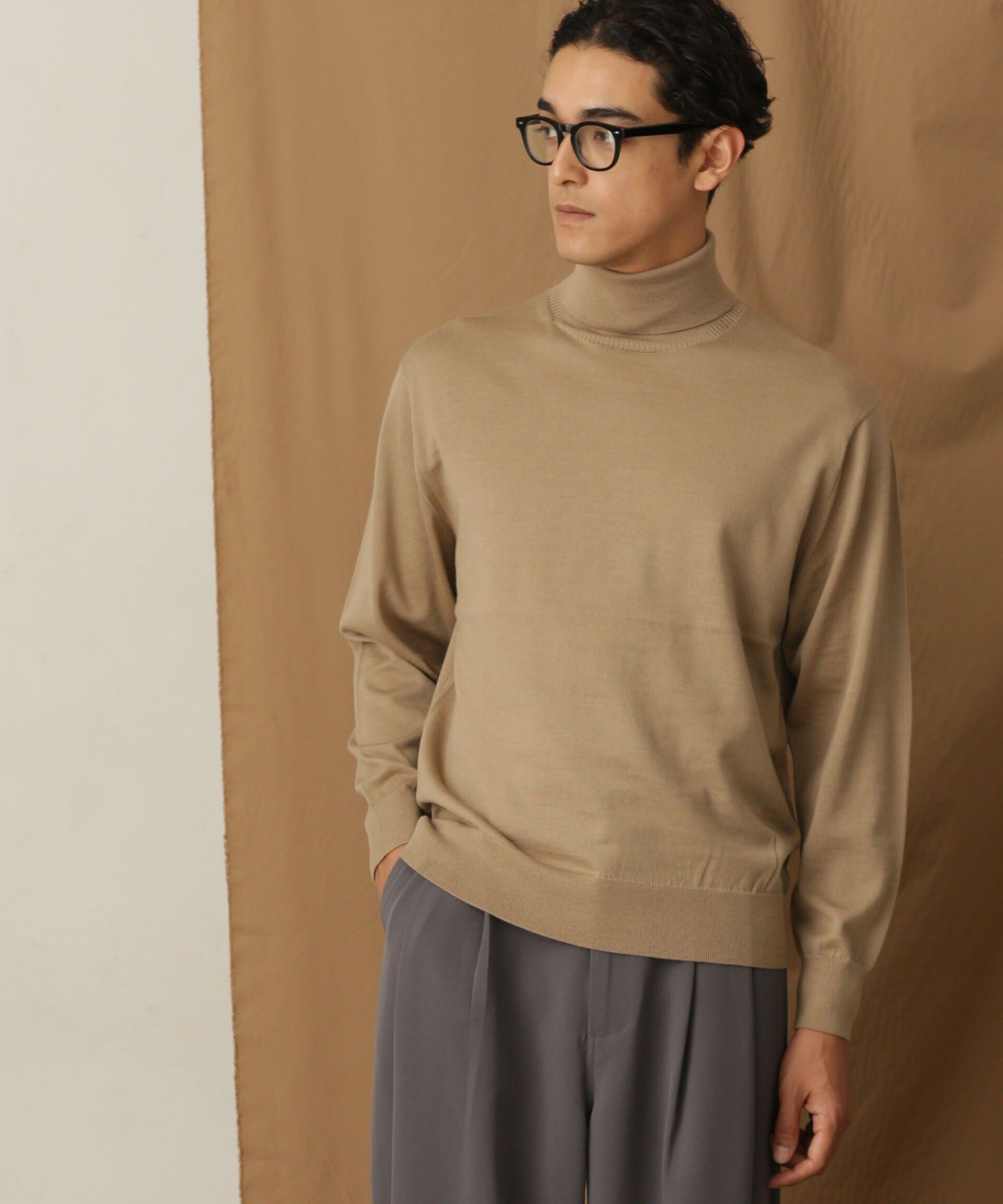 nano･universe「「毛玉レスニット」 ファインゲージタートルネック」|ニット・セーター|