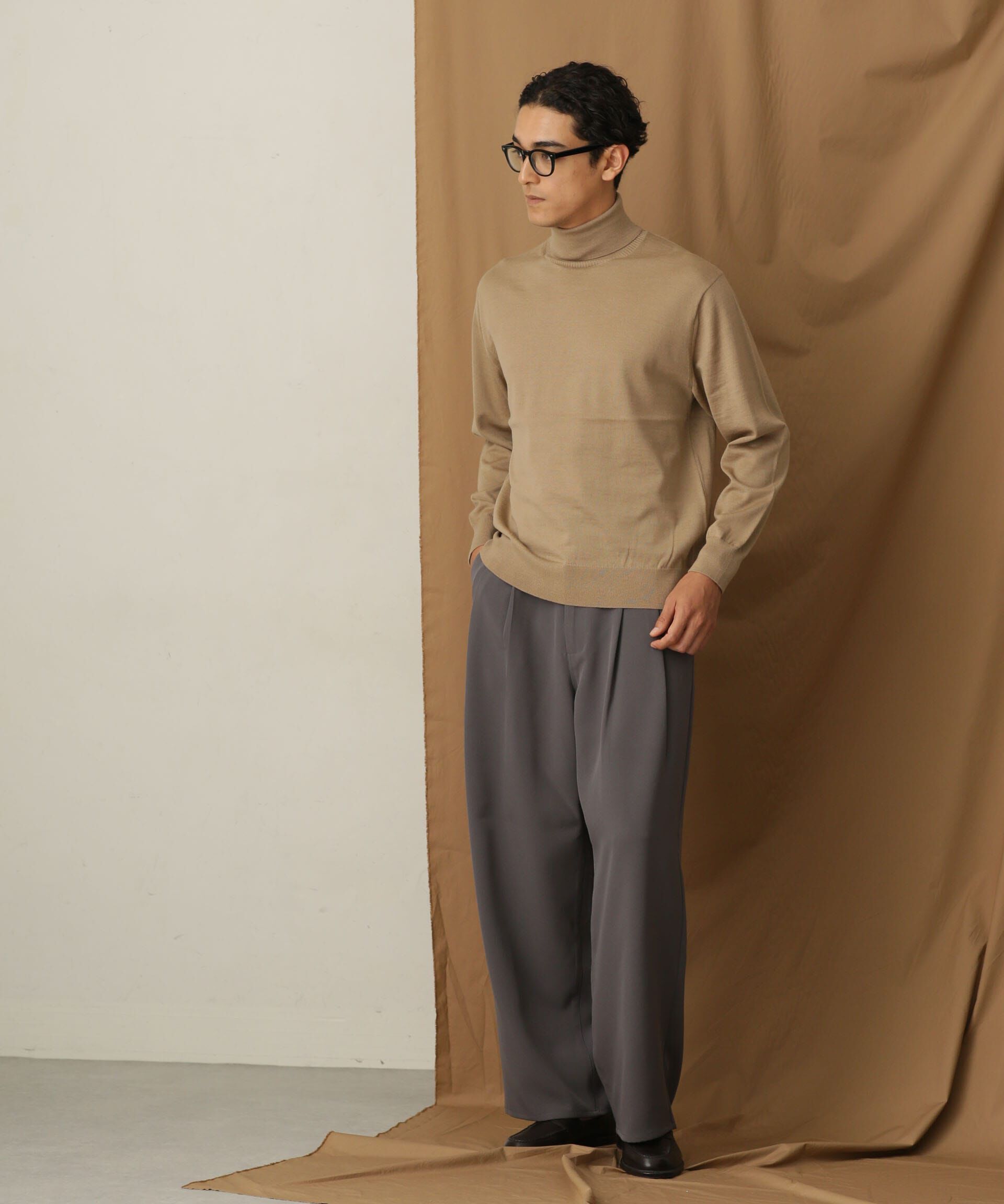 nano･universe「「毛玉レスニット」 ファインゲージタートルネック」|ニット・セーター|