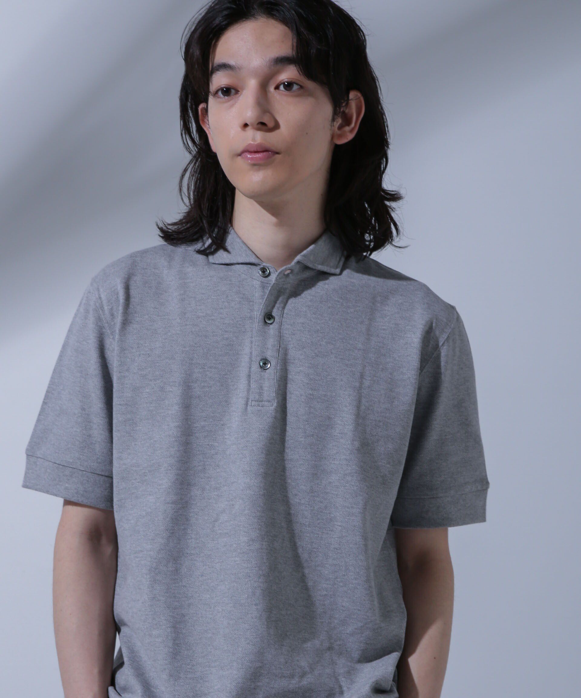 nano･universe「WEB限定/Anti Soaked(R)  汗染み防止ポロシャツ/カッタウェイ」|Tシャツ・カットソー|