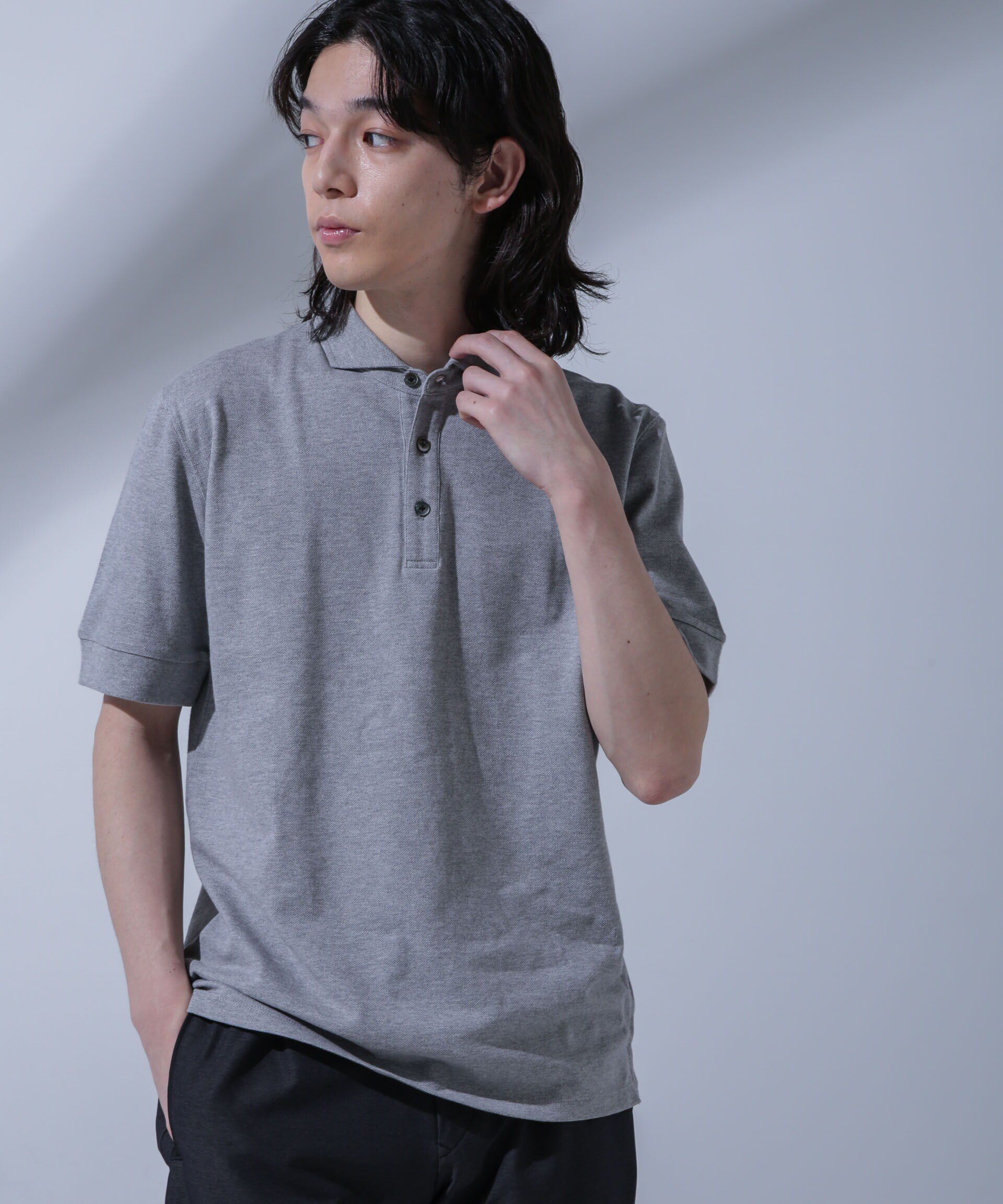 nano･universe「WEB限定/Anti Soaked(R)  汗染み防止ポロシャツ/カッタウェイ」|Tシャツ・カットソー|