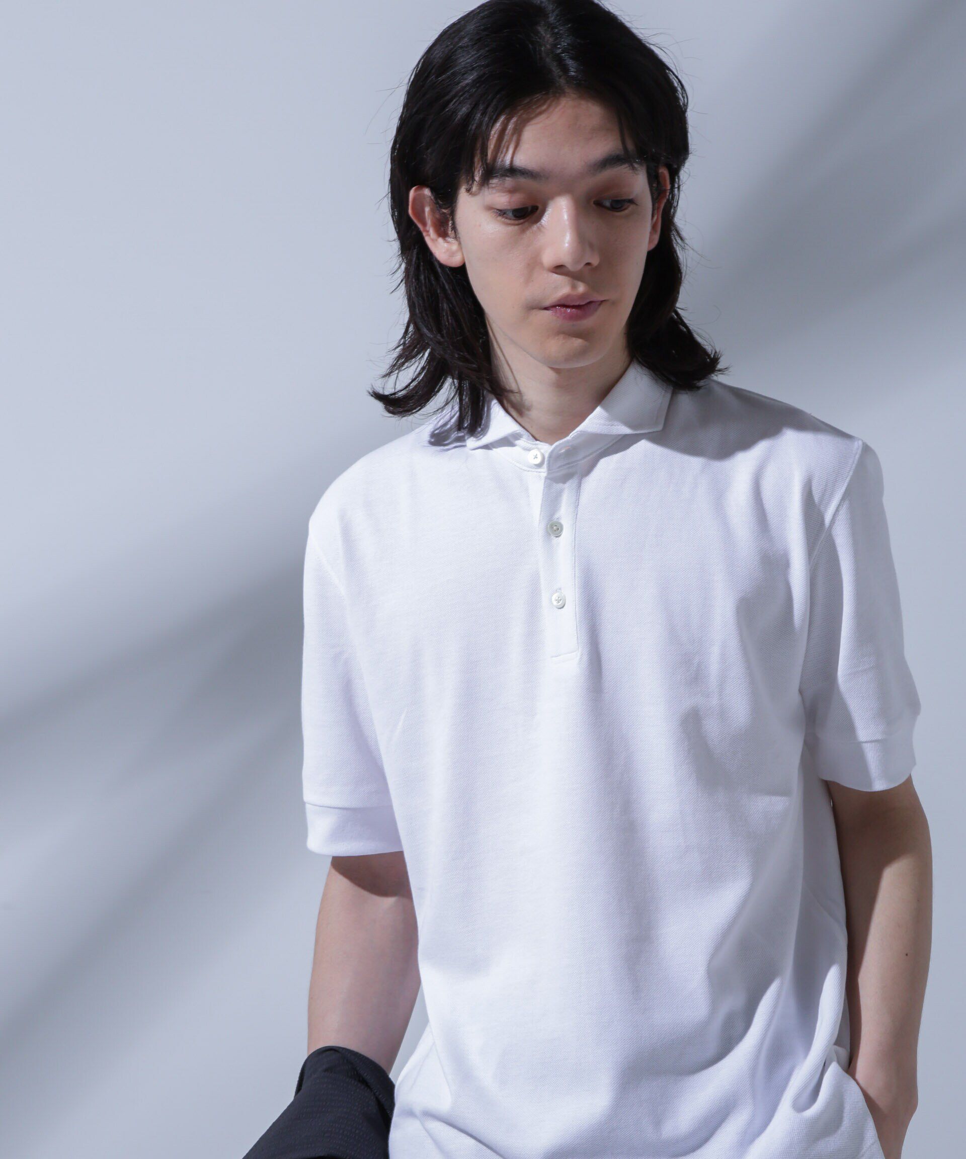 nano･universe「WEB限定/Anti Soaked(R)  汗染み防止ポロシャツ/カッタウェイ」|Tシャツ・カットソー|