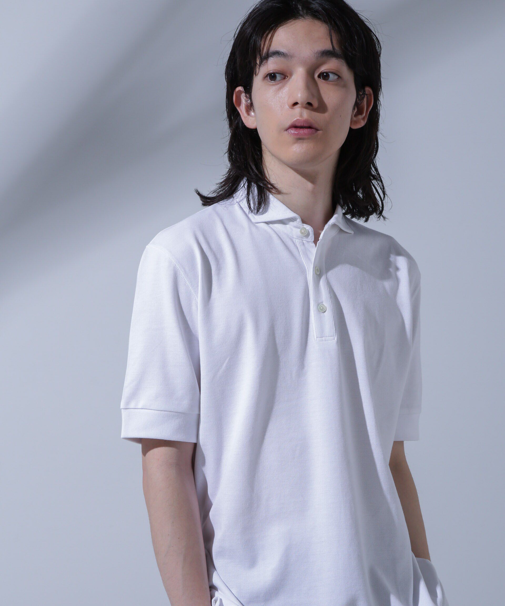 nano･universe「WEB限定/Anti Soaked(R)  汗染み防止ポロシャツ/カッタウェイ」|Tシャツ・カットソー|