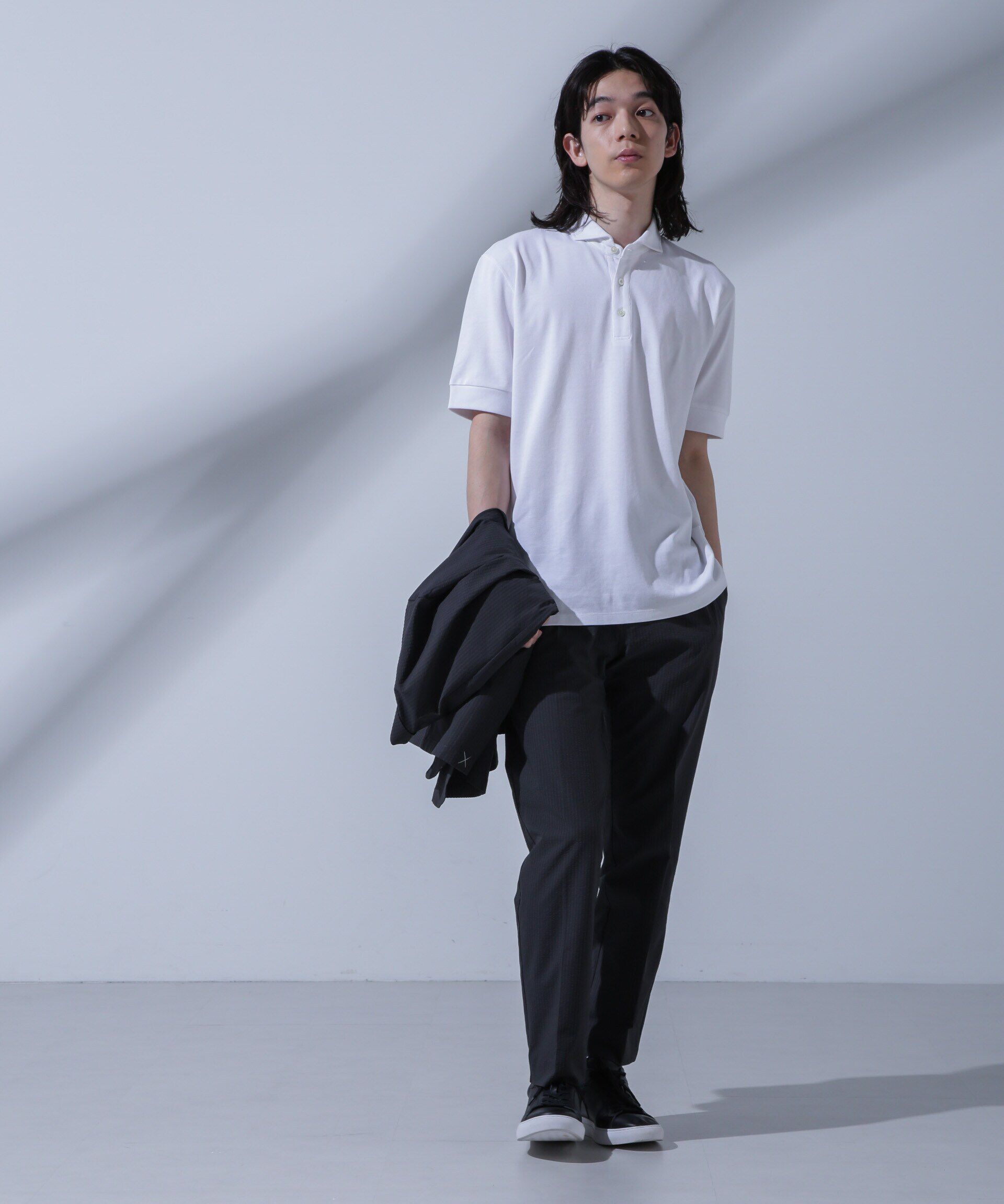 nano･universe「WEB限定/Anti Soaked(R)  汗染み防止ポロシャツ/カッタウェイ」|Tシャツ・カットソー|