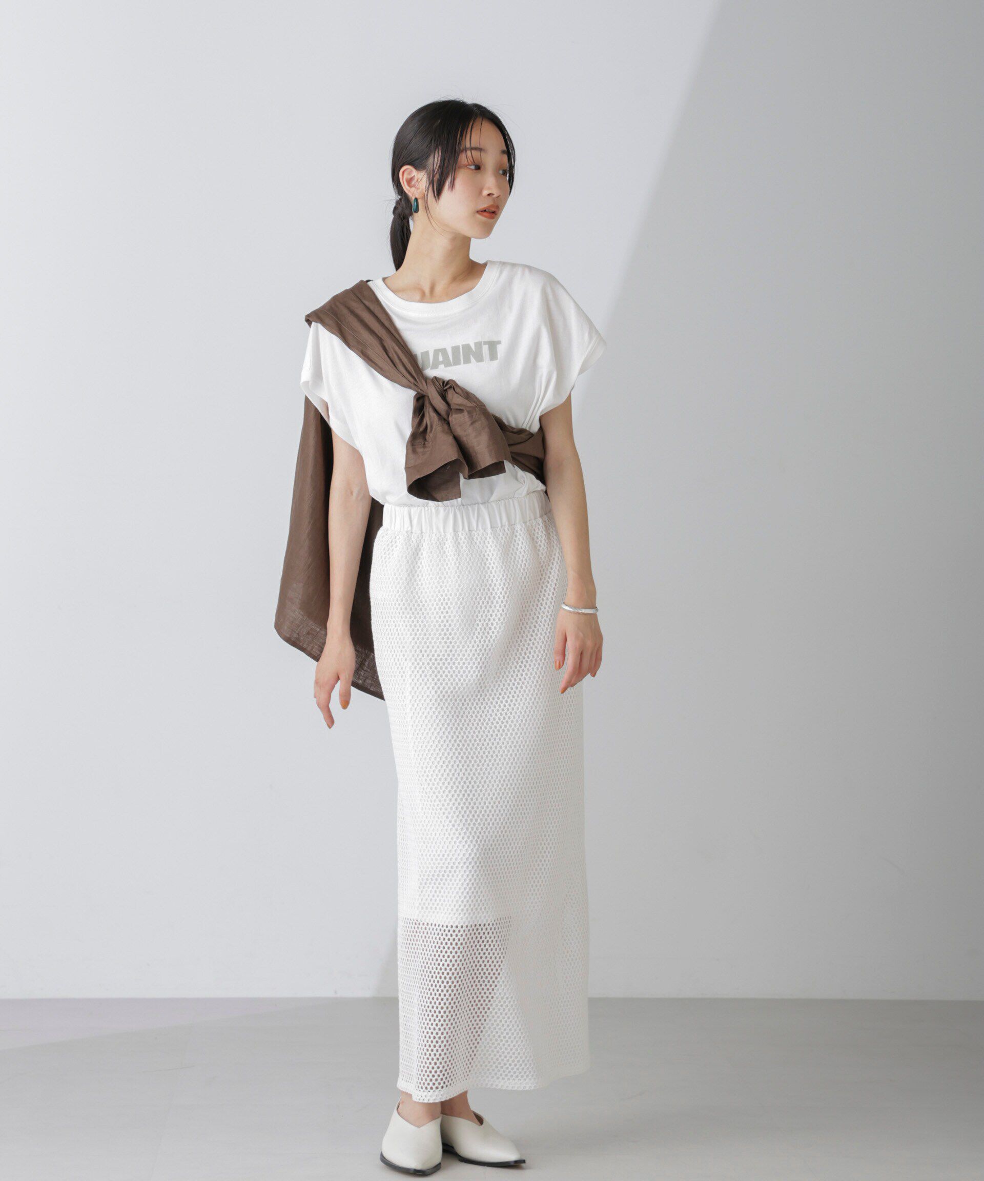 nano･universe「メッシュレースナロースカート」|スカート|