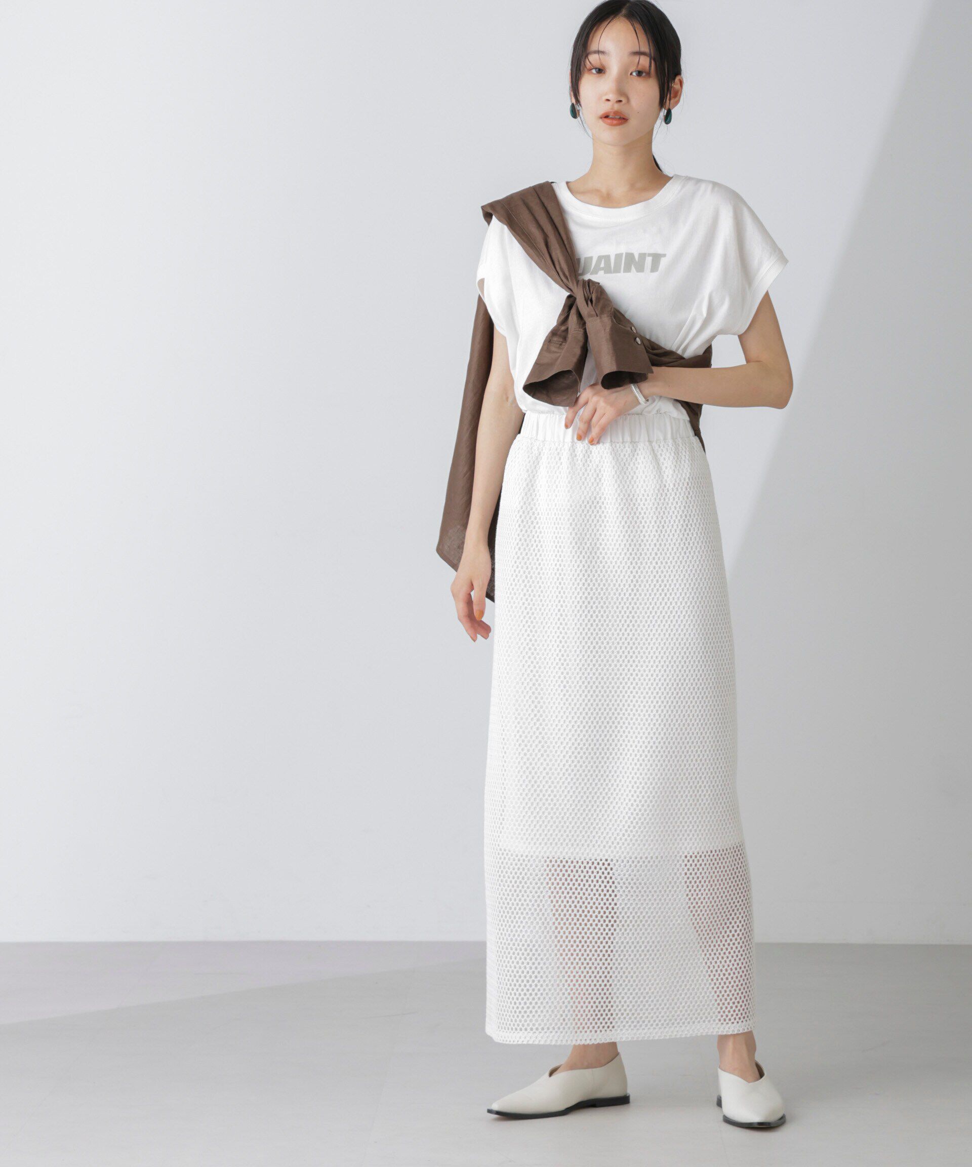 nano･universe「メッシュレースナロースカート」|スカート|