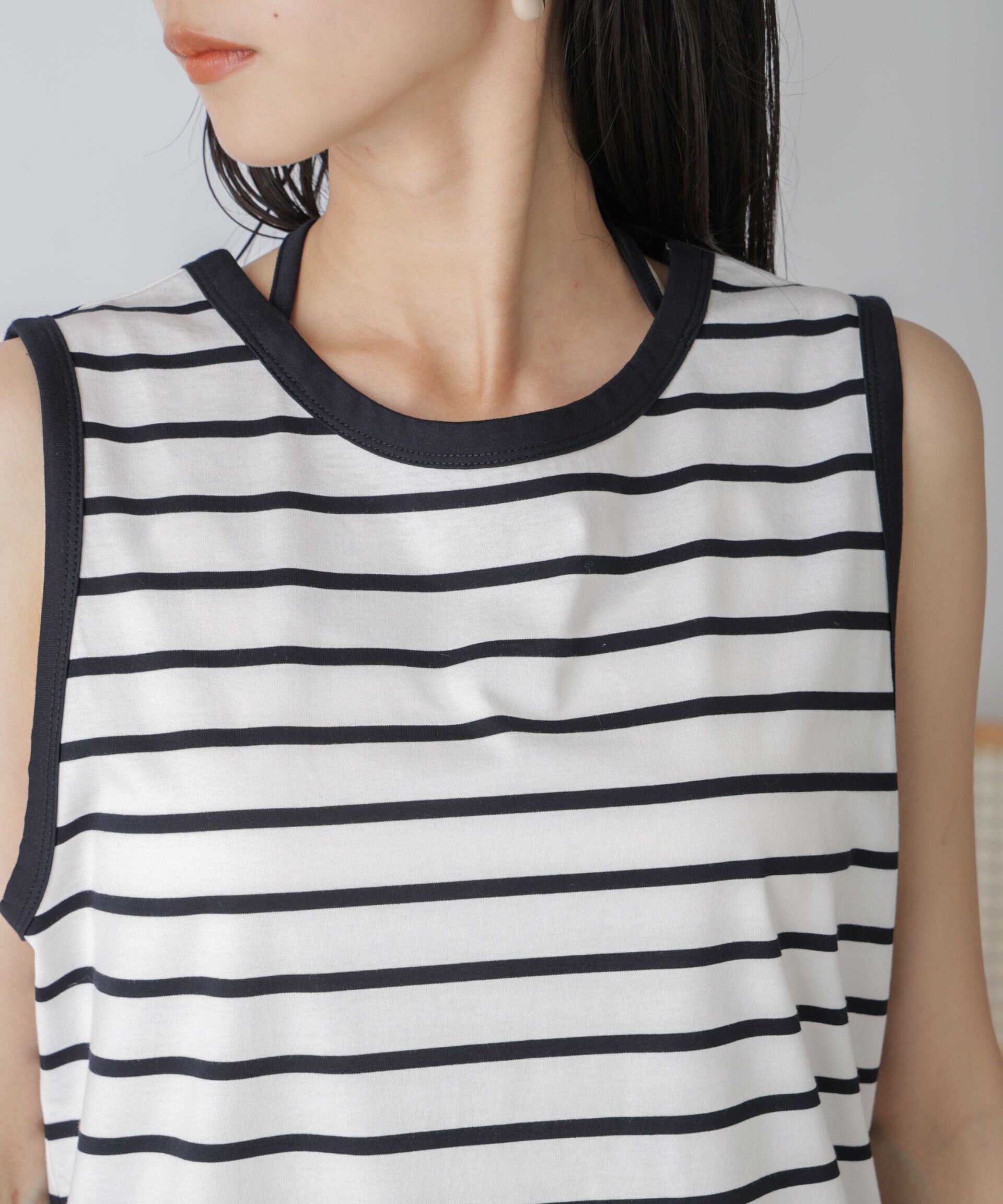 nano･universe「ホルターネックノースリーブプルオーバー」|Tシャツ・カットソー|