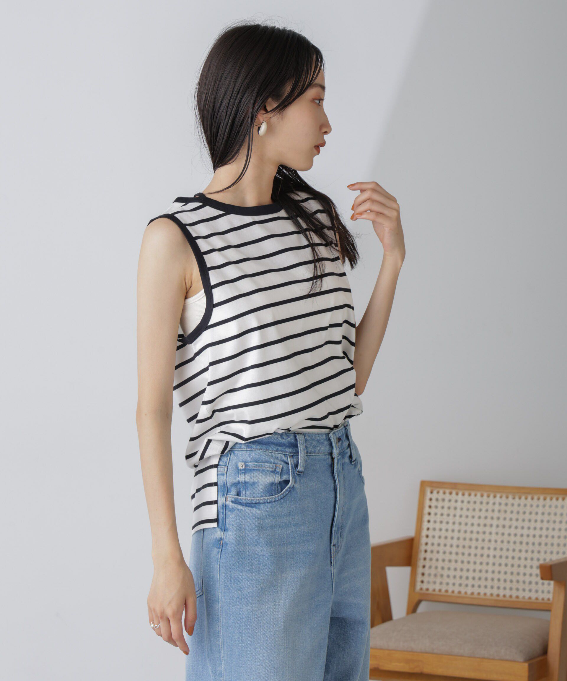 nano･universe「ホルターネックノースリーブプルオーバー」|Tシャツ・カットソー|