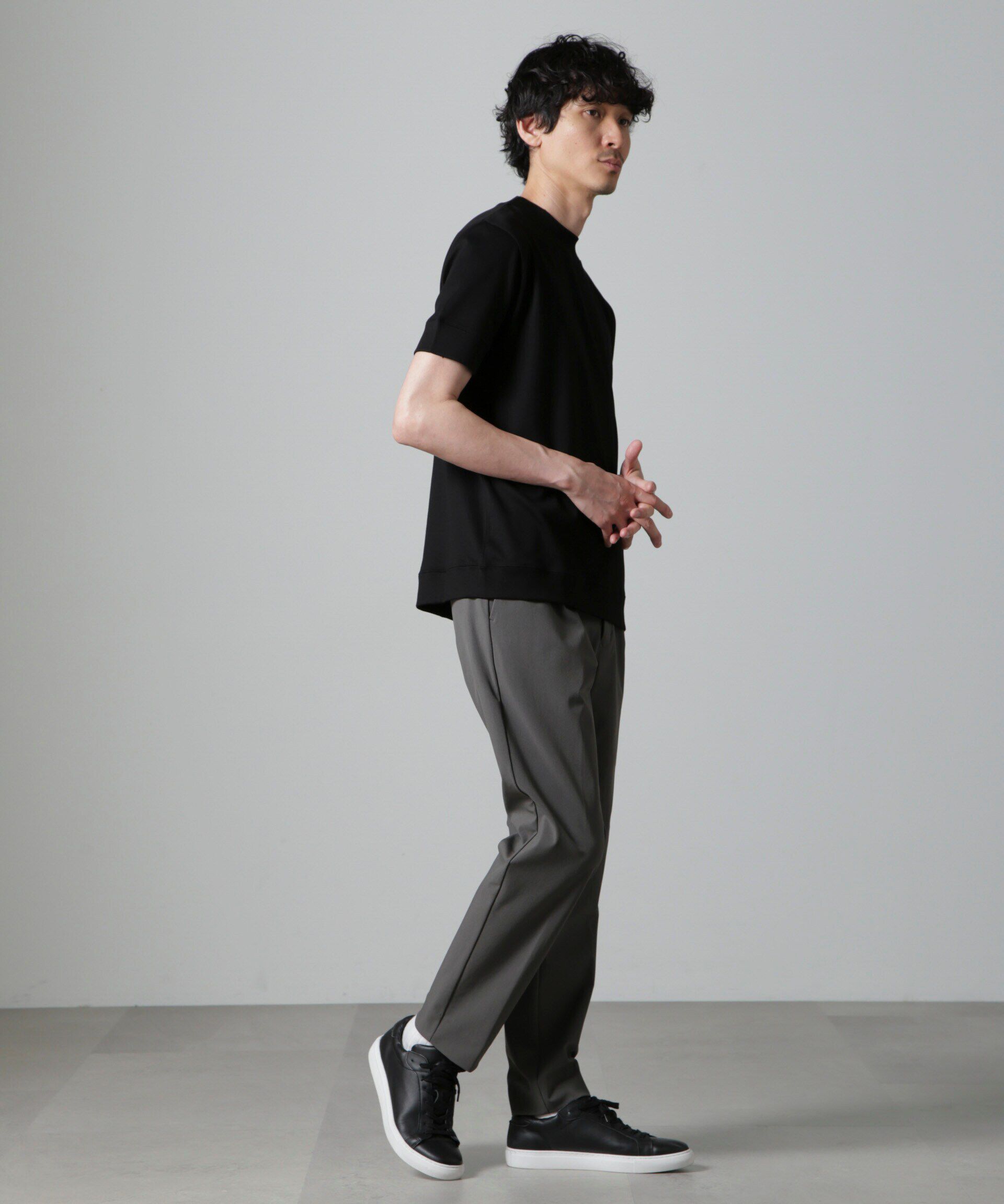 nano･universe「「FORMAL JERSEY」モックネックカットソー半袖」|Tシャツ・カットソー|