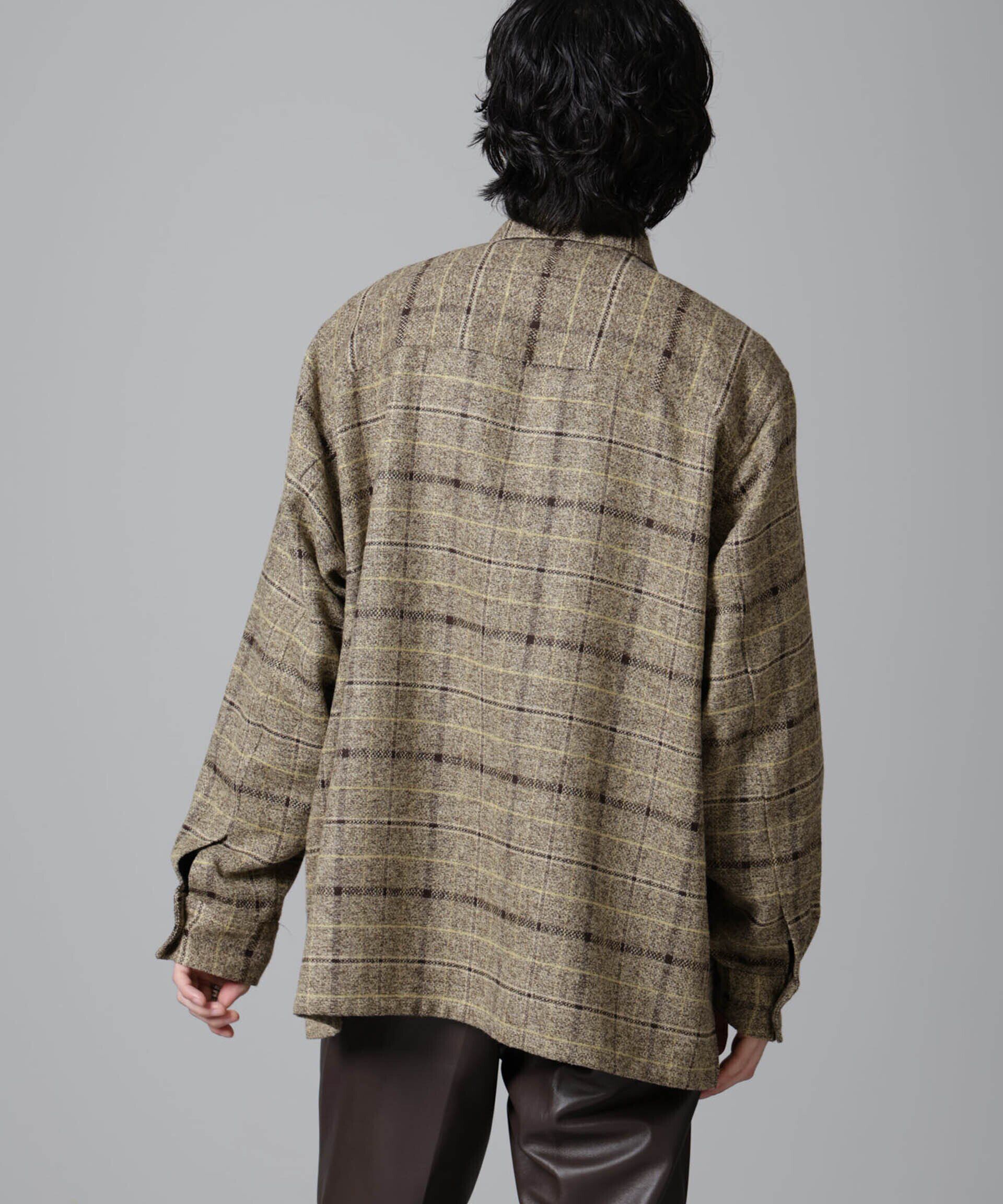 nano･universe「ライトツイードダブルポケットシャツブルゾン」|ブルゾン・スタジャン|
