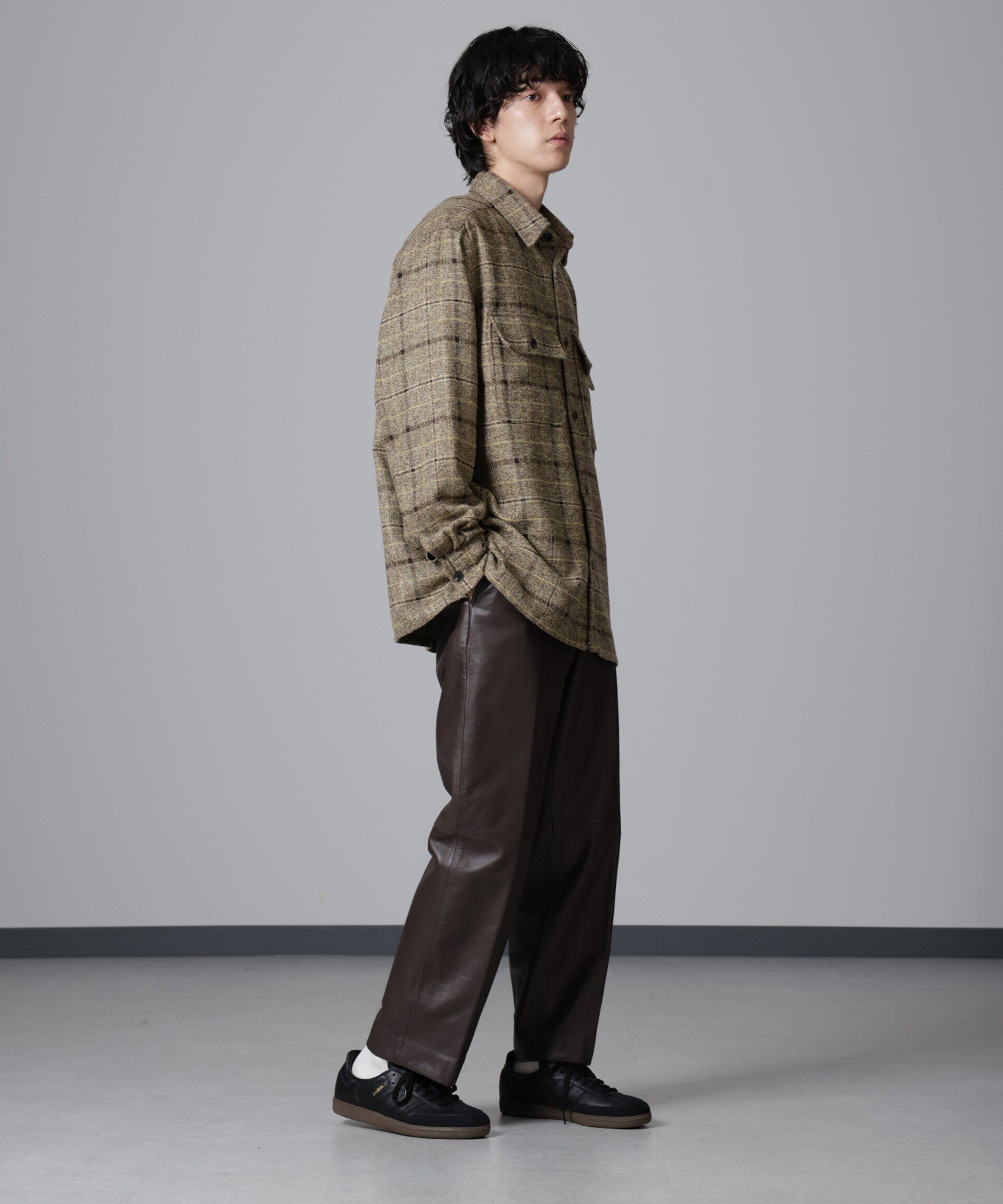 nano･universe「ライトツイードダブルポケットシャツブルゾン」|ブルゾン・スタジャン|