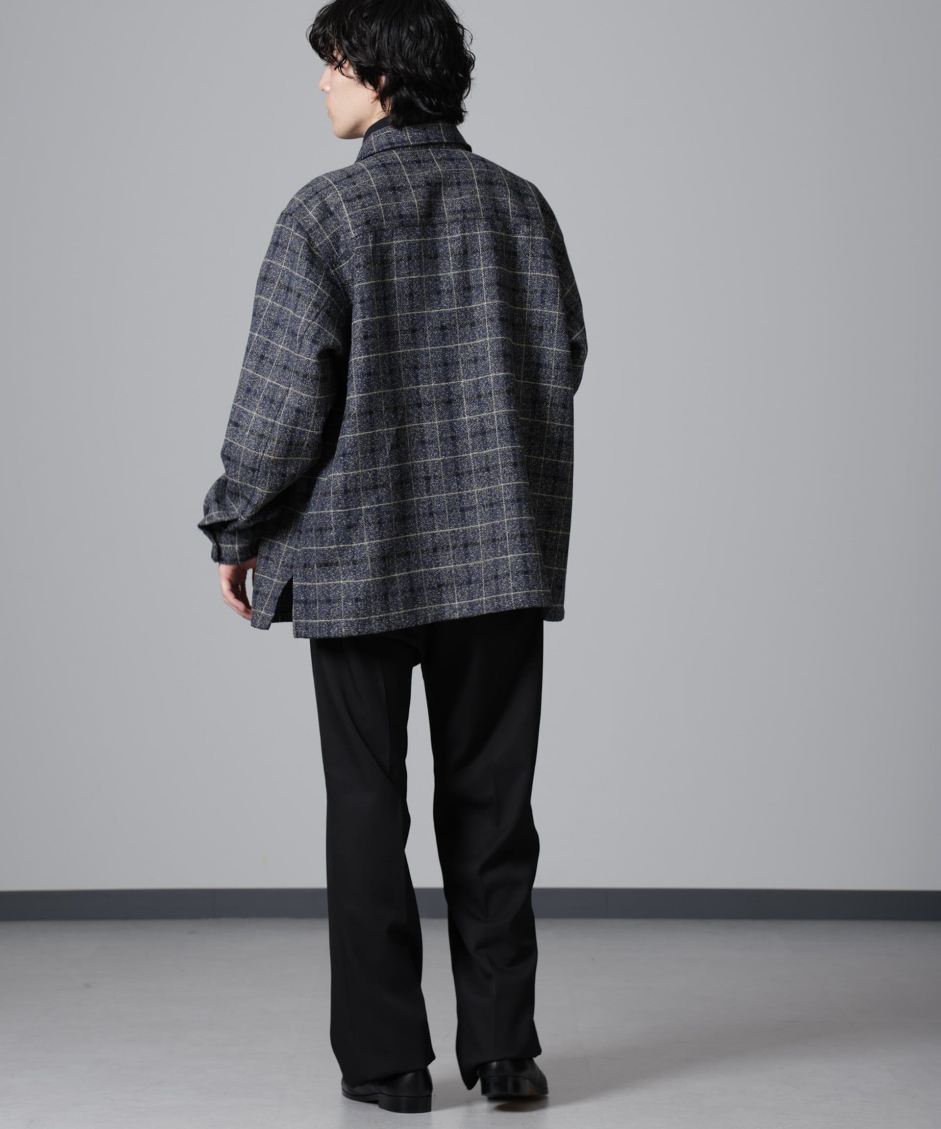 nano･universe「ライトツイードダブルポケットシャツブルゾン」|ブルゾン・スタジャン|