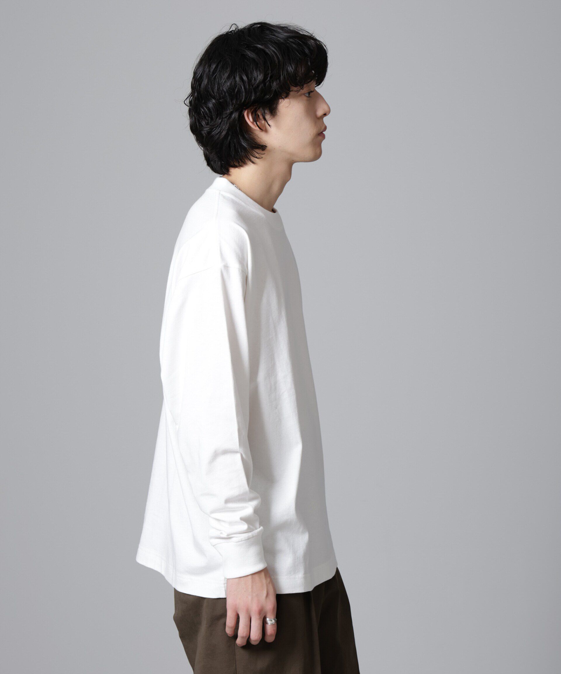 nano･universe「PENNEYS BLACK ワンポイントTシャツ長袖」|Tシャツ・カットソー|