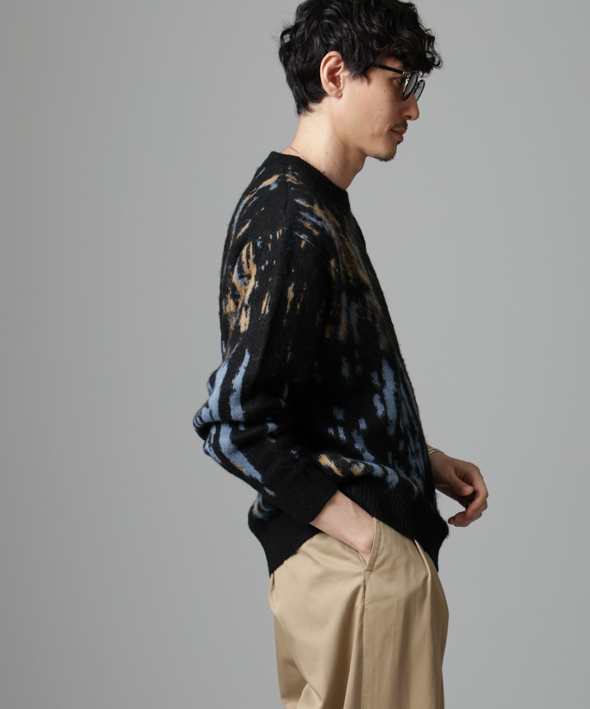 nano･universe「ペイントグラデーションモヘヤライクニット」|ニット・セーター|