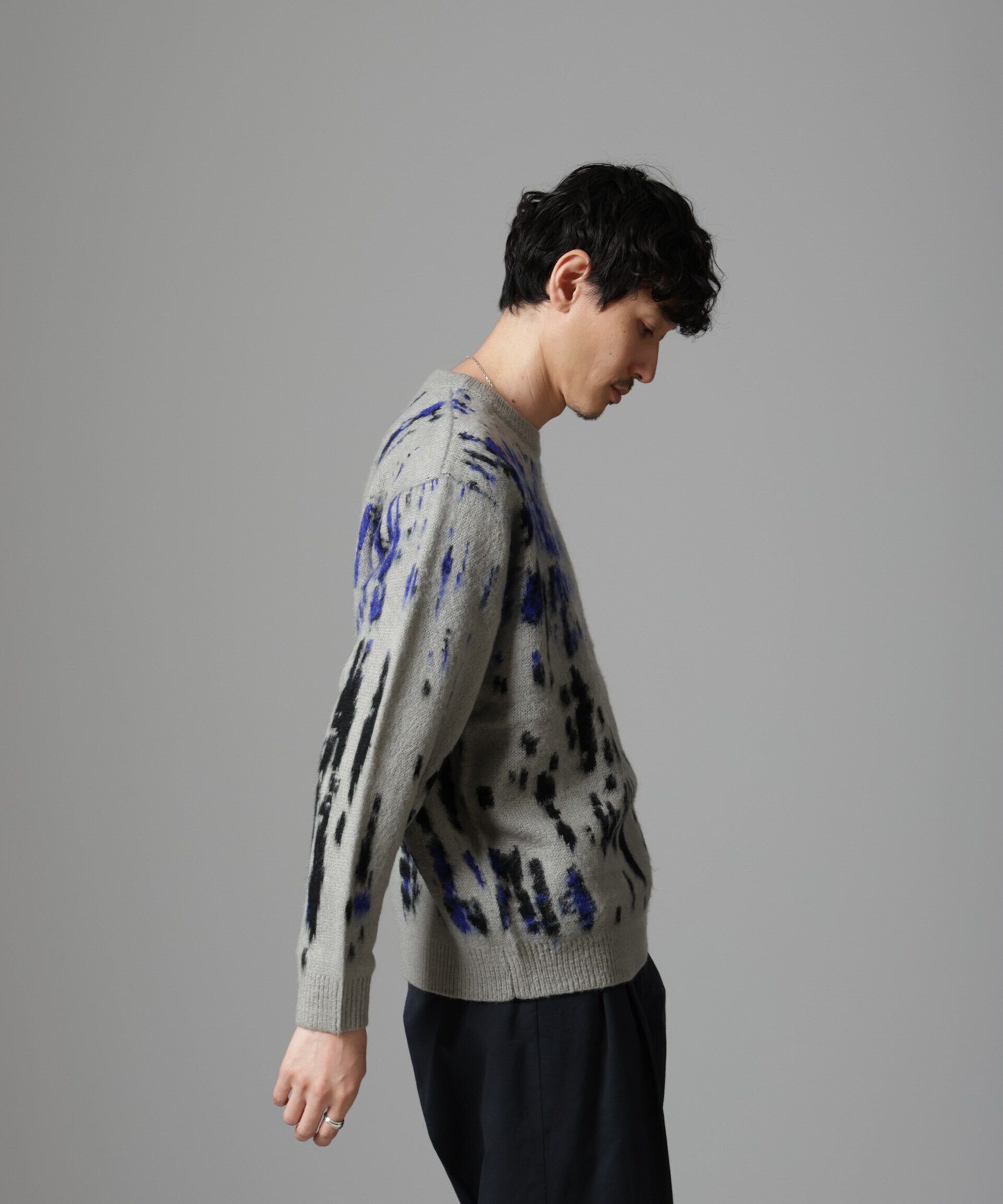 nano･universe「ペイントグラデーションモヘヤライクニット」|ニット・セーター|