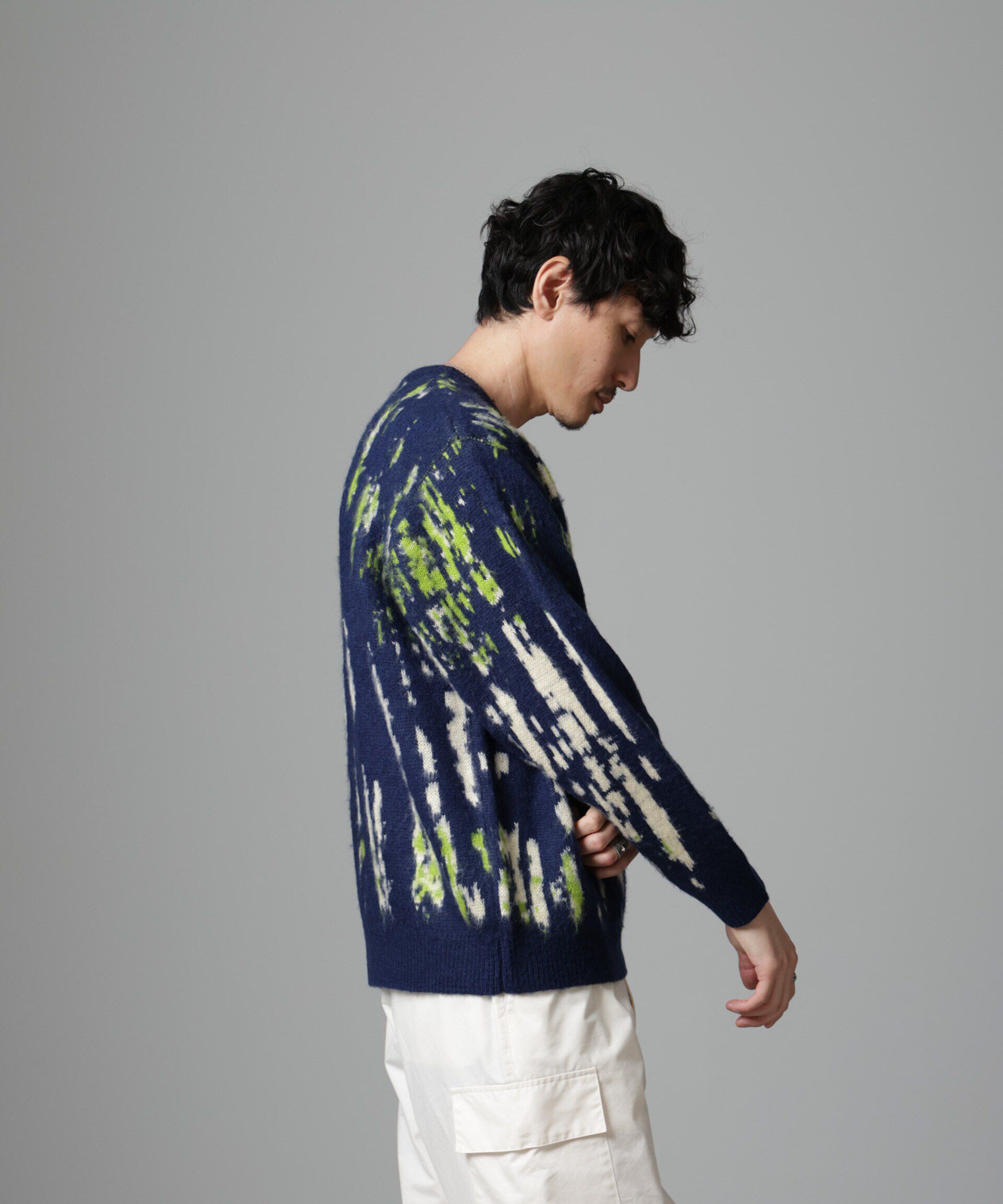 nano･universe「ペイントグラデーションモヘヤライクニット」|ニット・セーター|