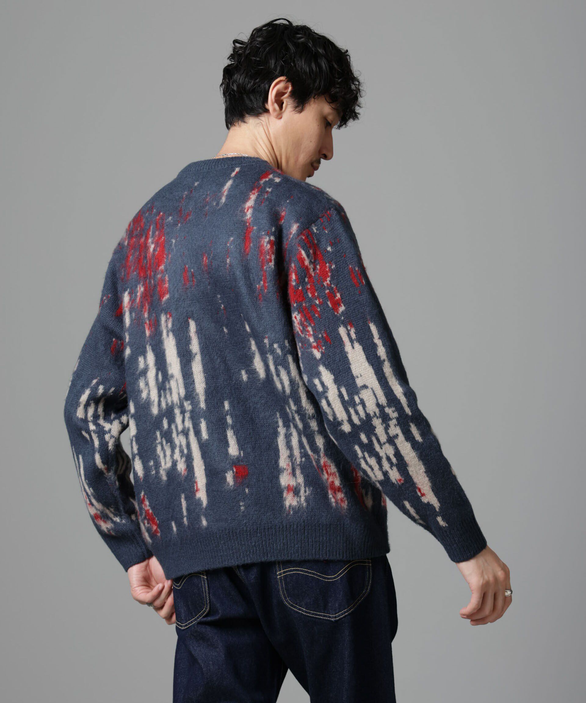 nano･universe「ペイントグラデーションモヘヤライクニット」|ニット・セーター|