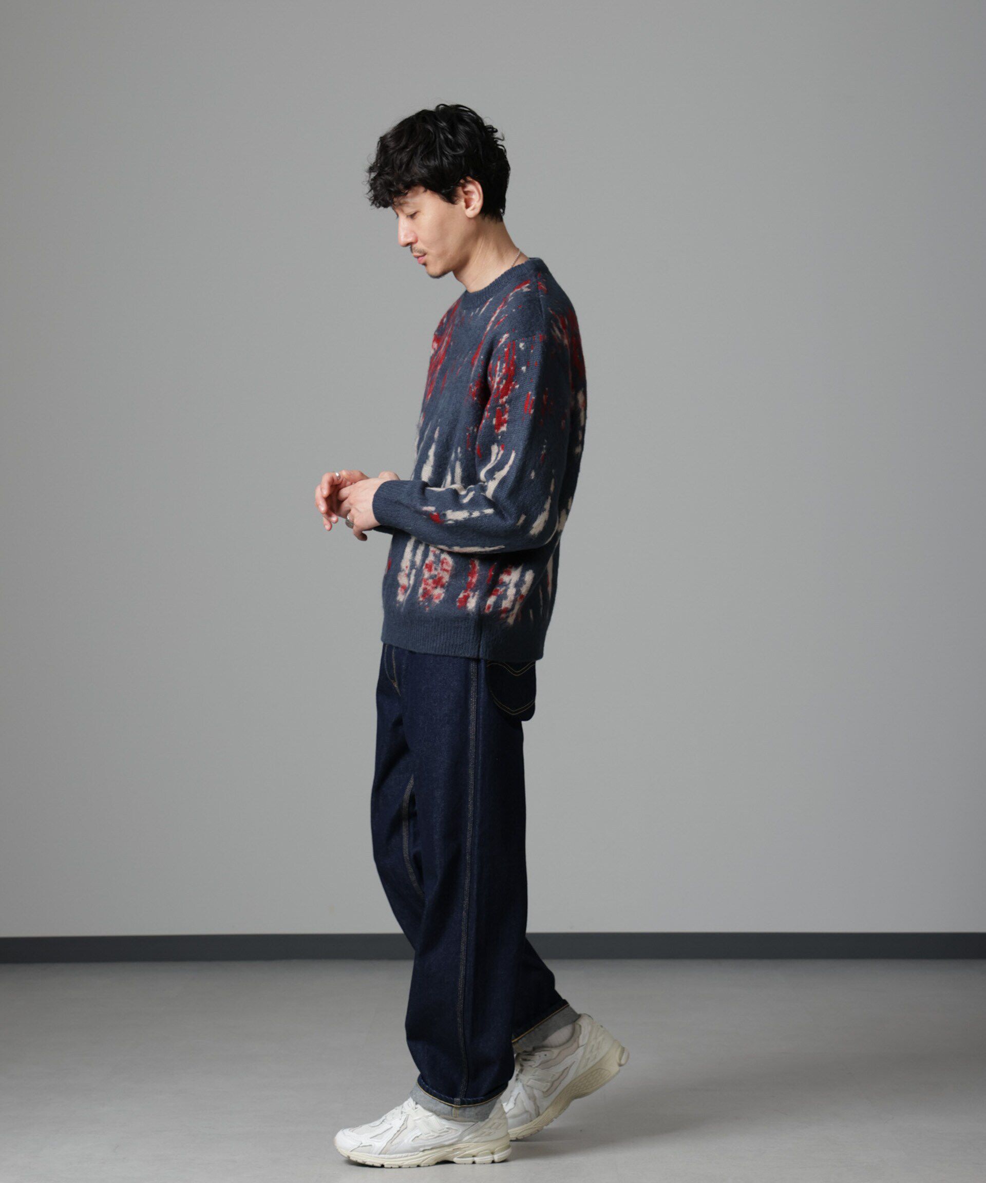 nano･universe「ペイントグラデーションモヘヤライクニット」|ニット・セーター|