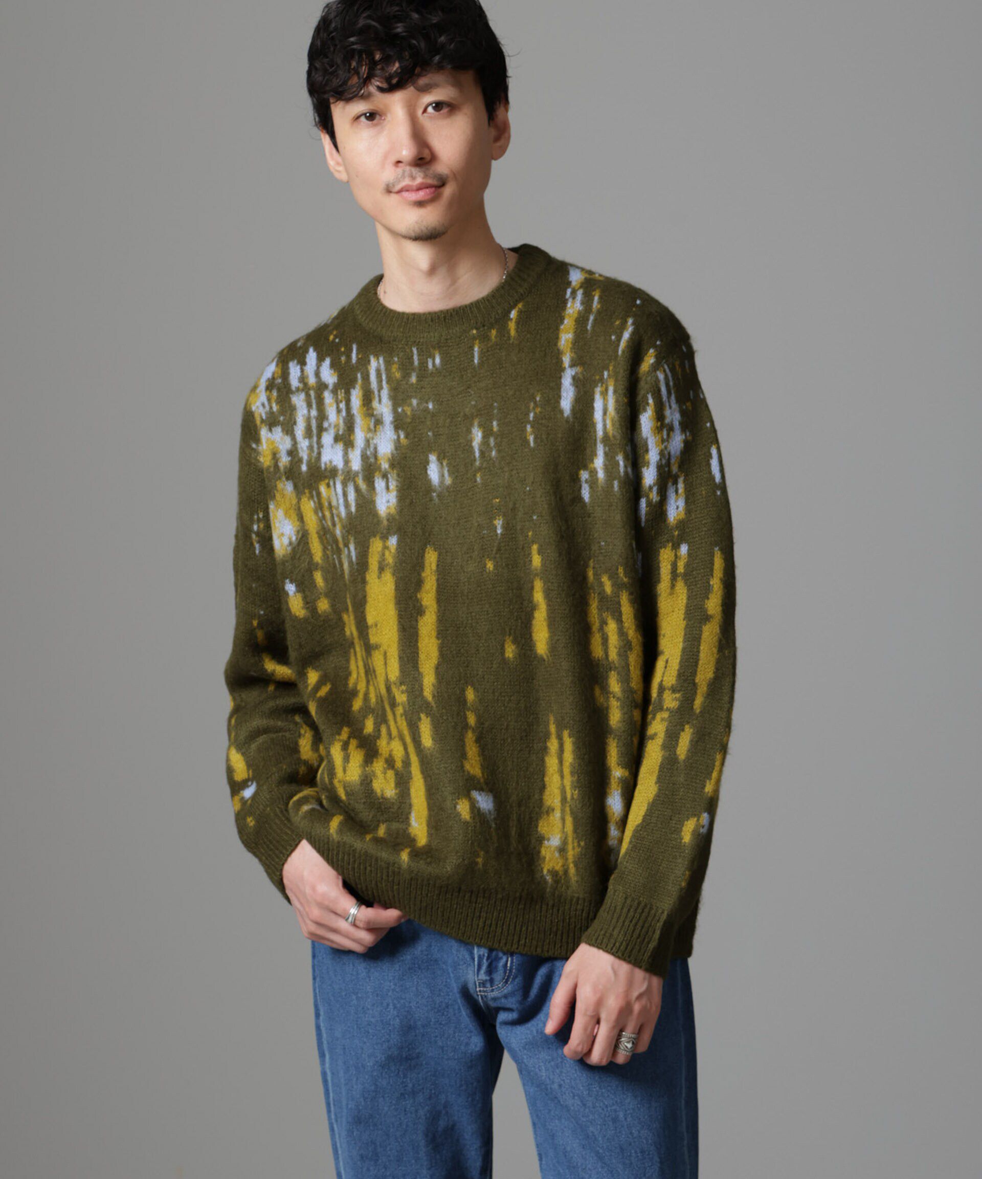 nano･universe「ペイントグラデーションモヘヤライクニット」|ニット・セーター|