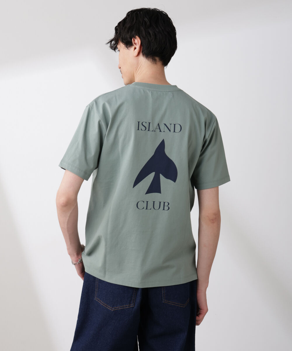 nano･universe「「NJ/CLUB」 ISLANDCLUBプリント Tシャツ」|Tシャツ・カットソー|モスグリーン6