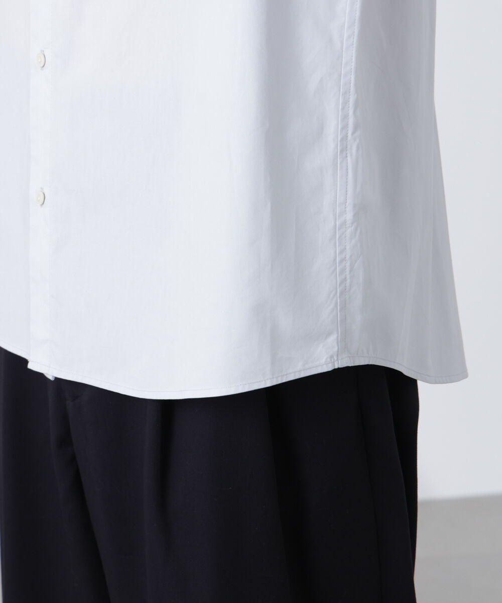 nano･universe「「大人のワイドシャツ」バンドカラー 半袖」|シャツ・ブラウス|