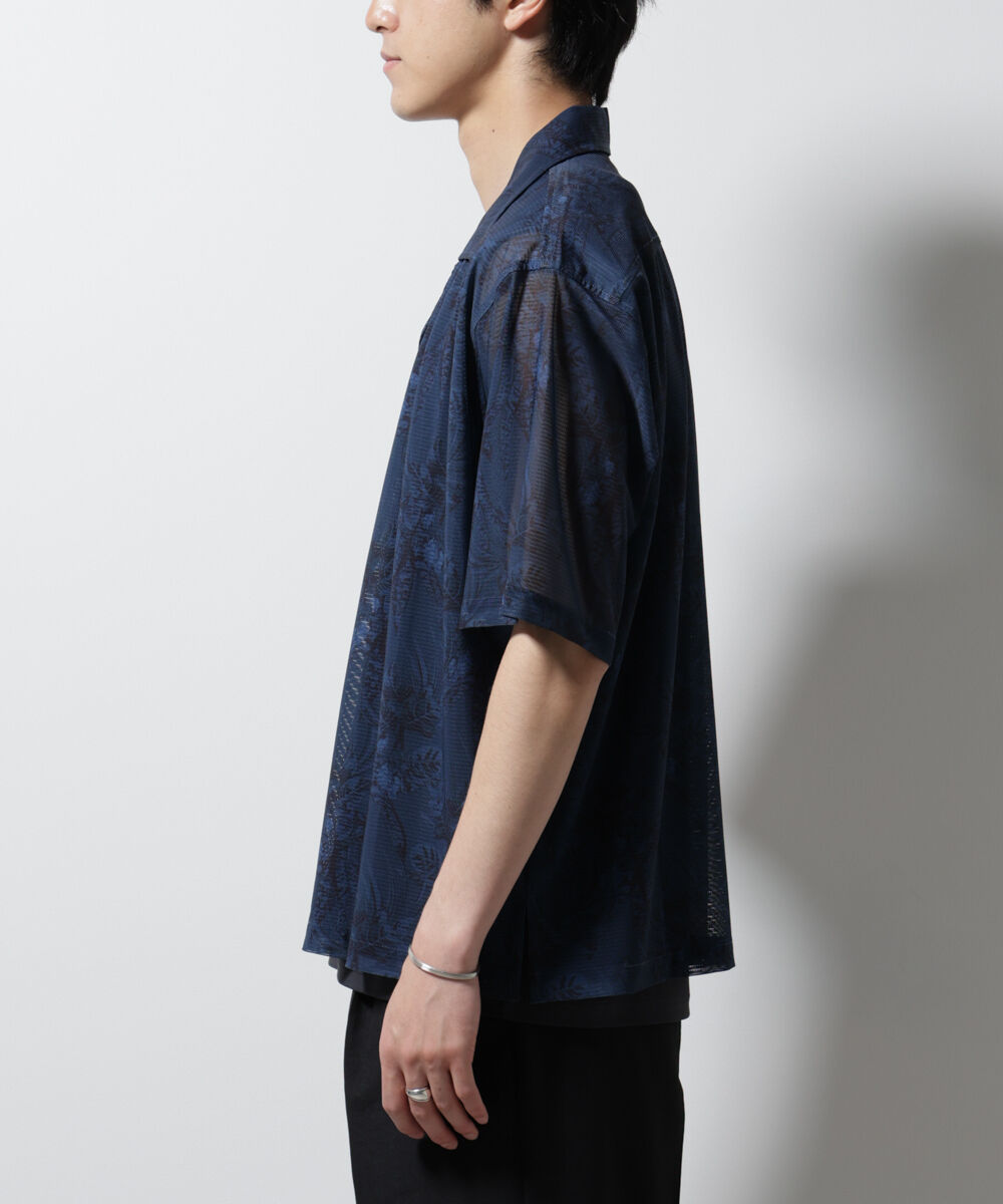 nano･universe「NORMANBROS別注 メッシュプリントシャツ 半袖」|シャツ・ブラウス|