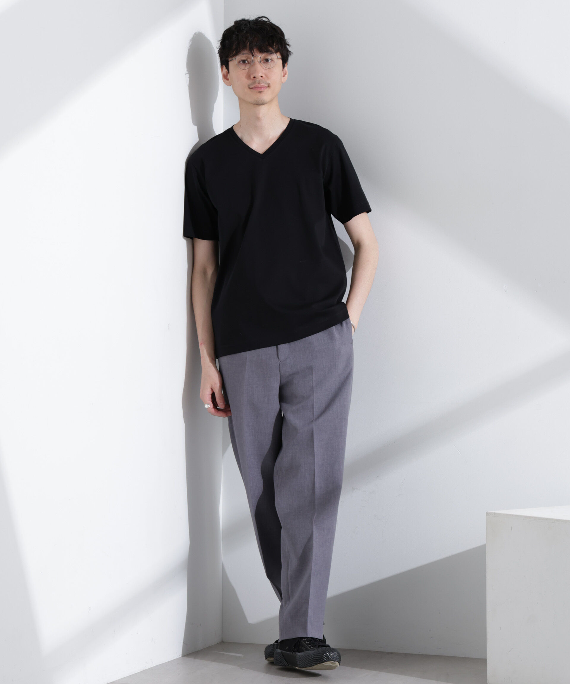  「アンチスメル VネックTシャツ 半袖」|Tシャツ・カットソー|