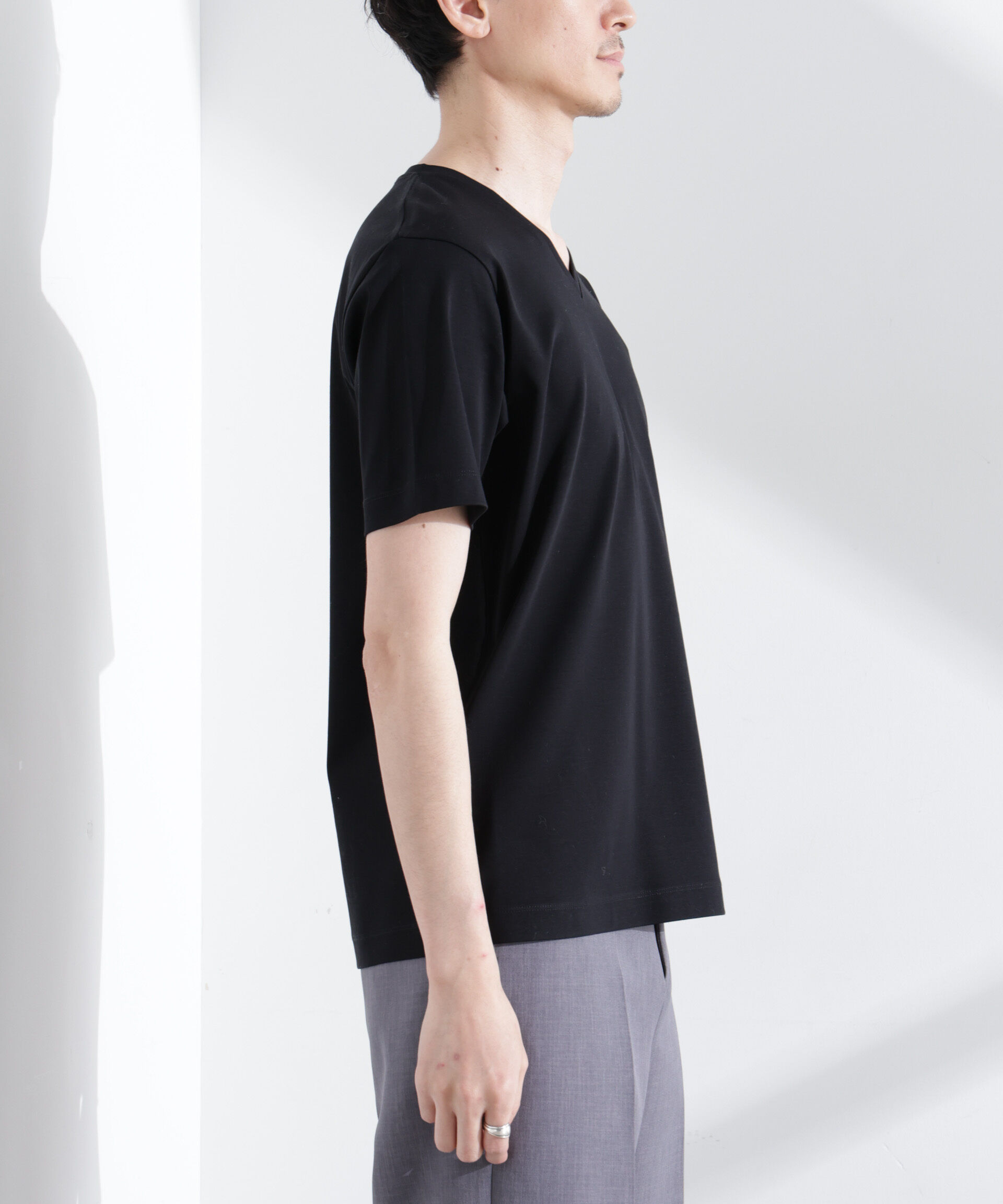  「アンチスメル VネックTシャツ 半袖」|Tシャツ・カットソー|