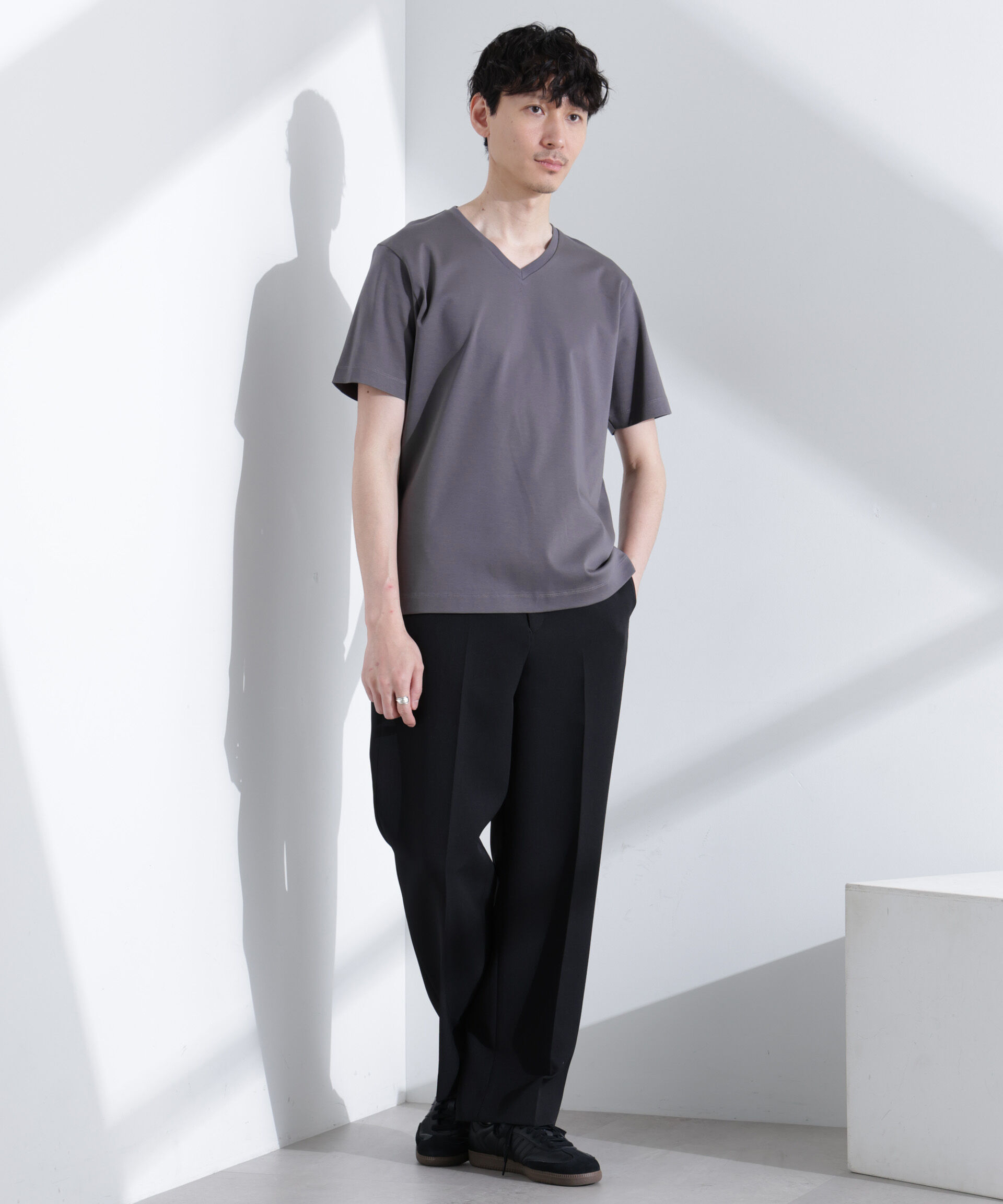  「アンチスメル VネックTシャツ 半袖」|Tシャツ・カットソー|