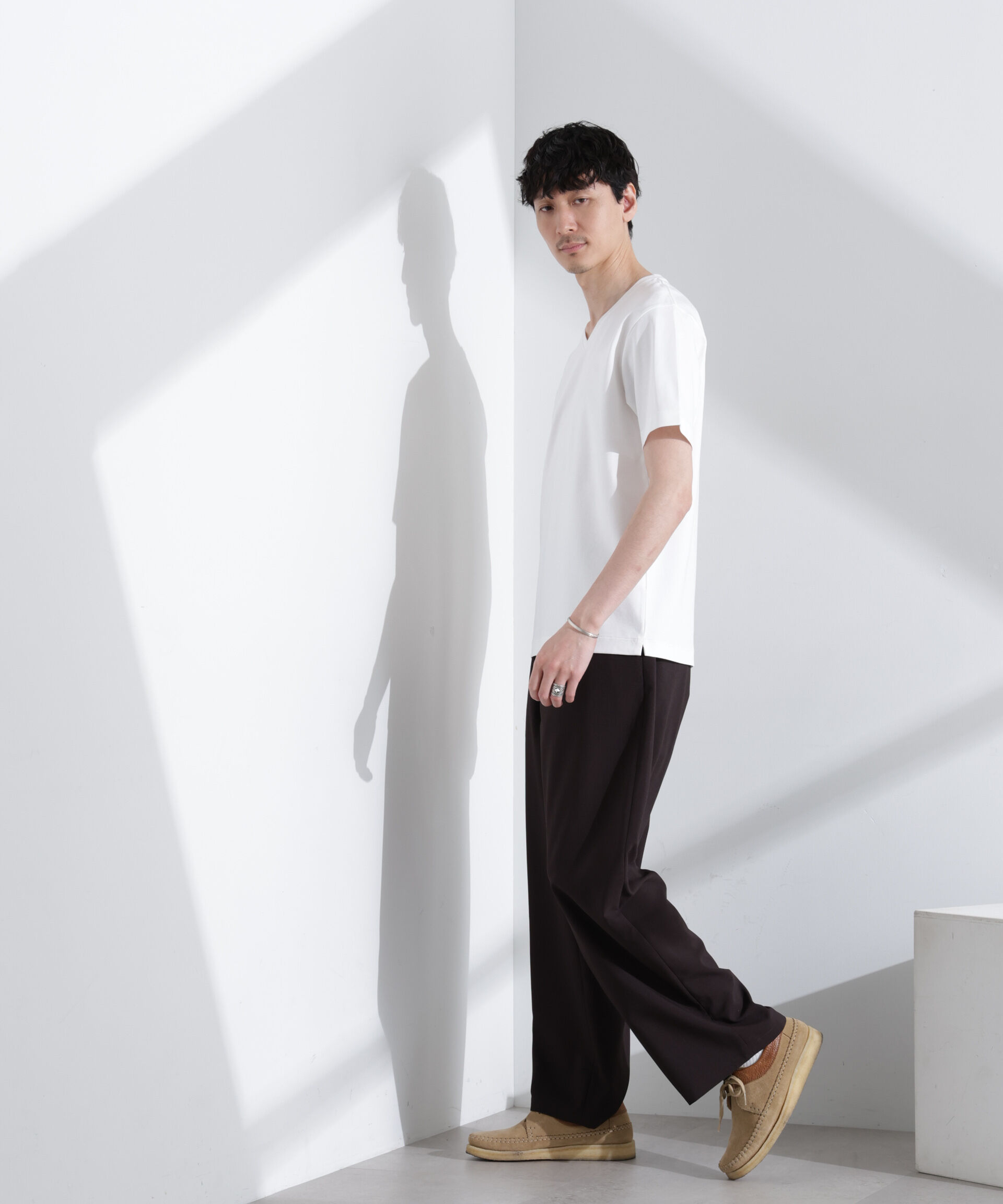  「アンチスメル VネックTシャツ 半袖」|Tシャツ・カットソー|