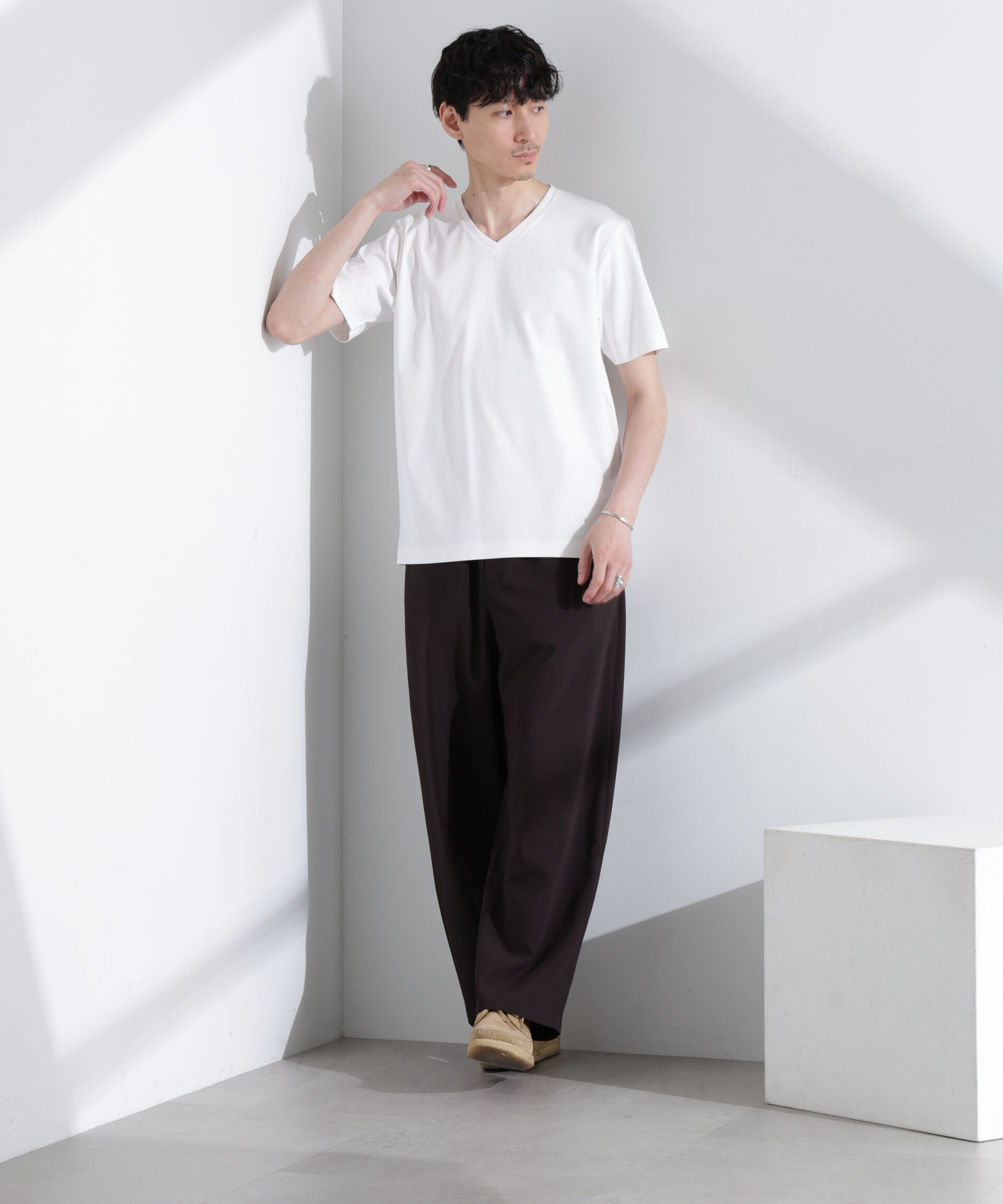  「アンチスメル VネックTシャツ 半袖」|Tシャツ・カットソー|