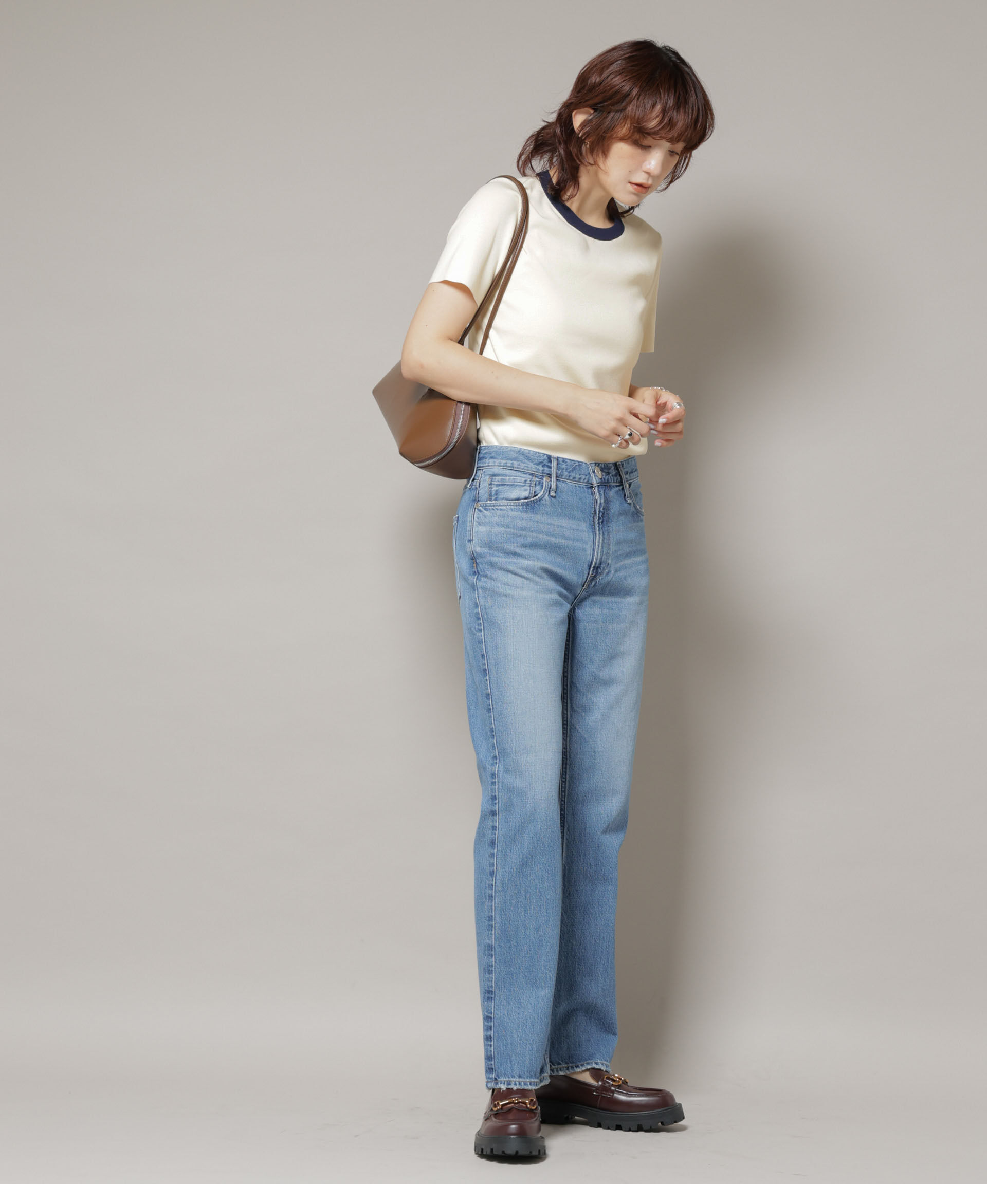 nano･universe「コンパクト総針ニットトップス」|ニット・セーター|