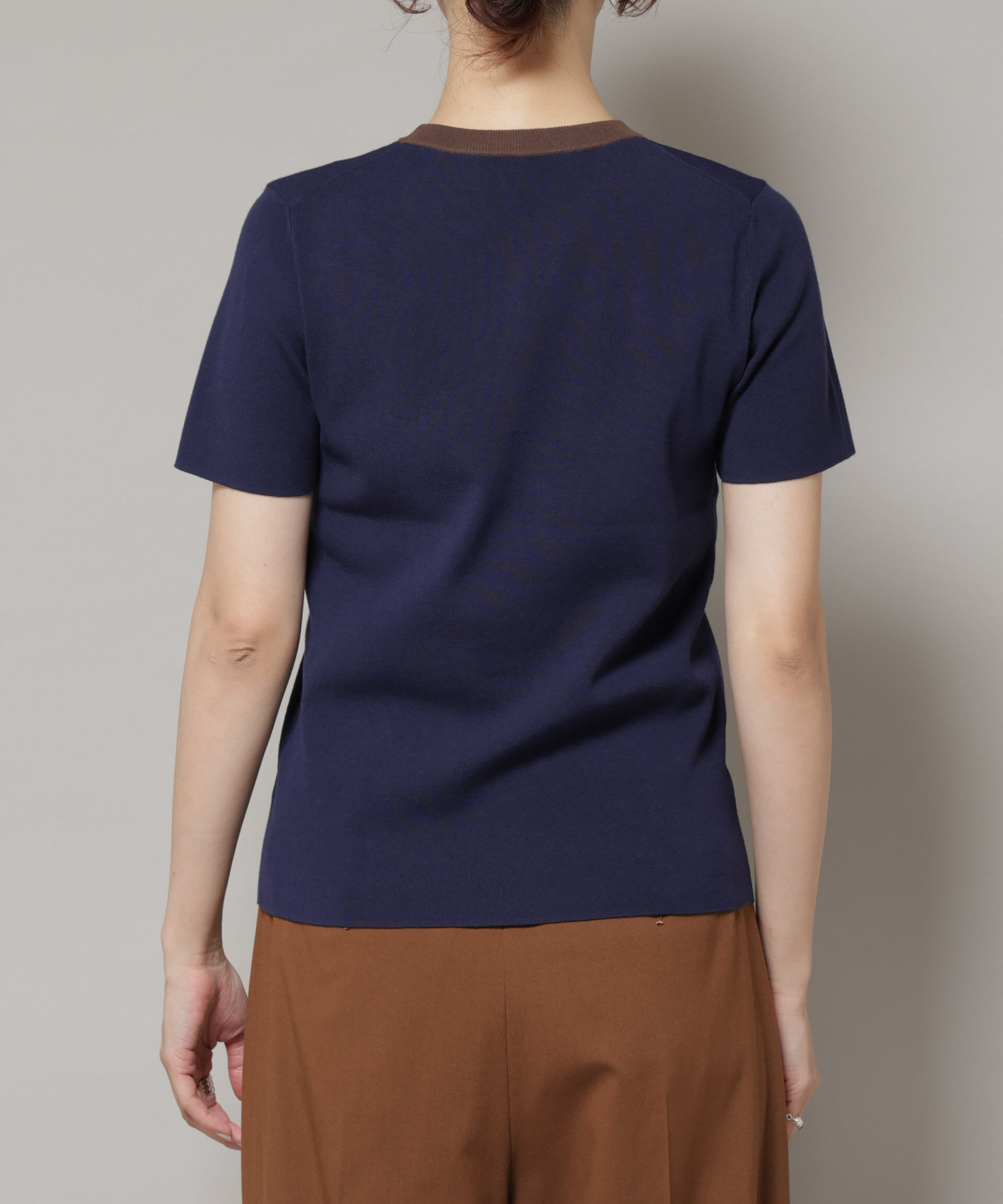 nano･universe「コンパクト総針ニットトップス」|ニット・セーター|