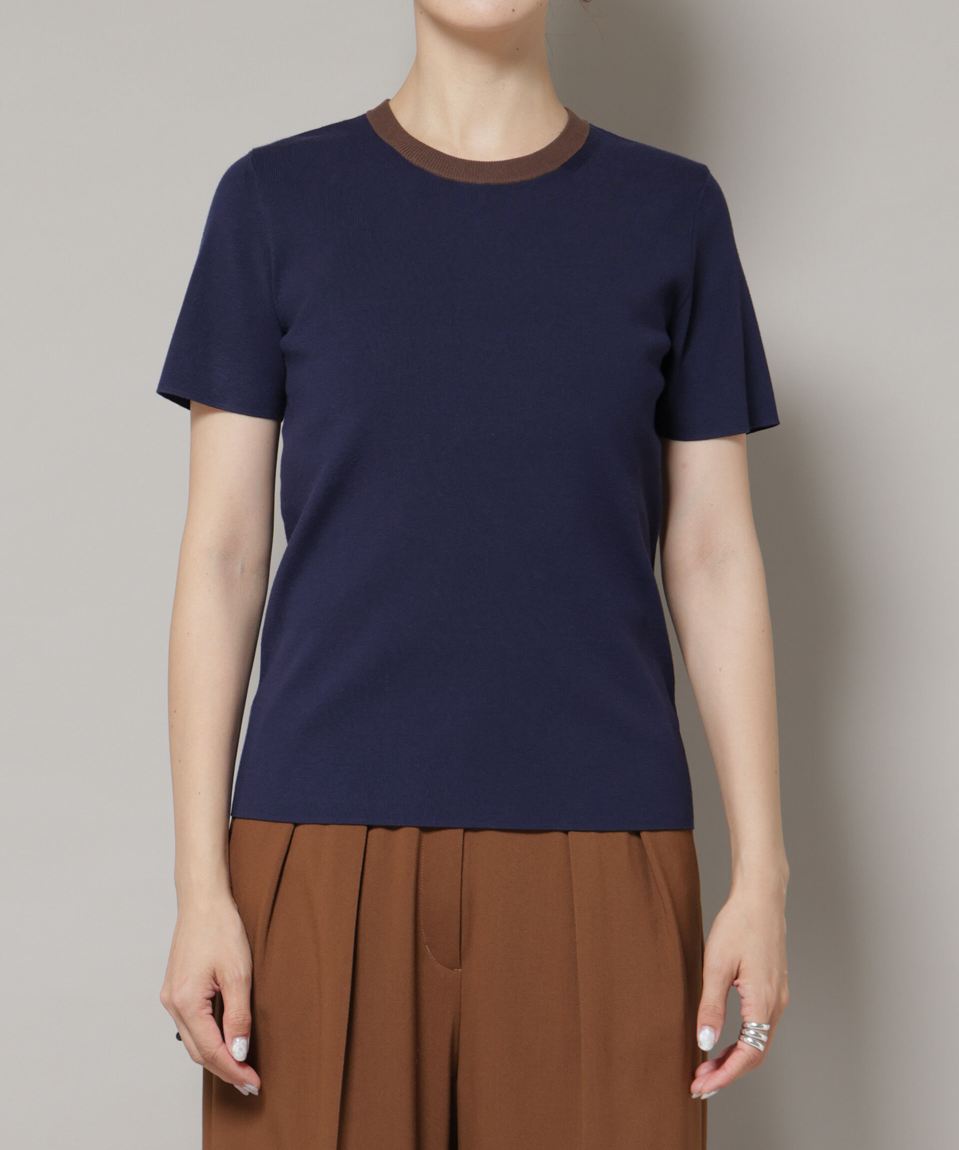 nano･universe「コンパクト総針ニットトップス」|ニット・セーター|